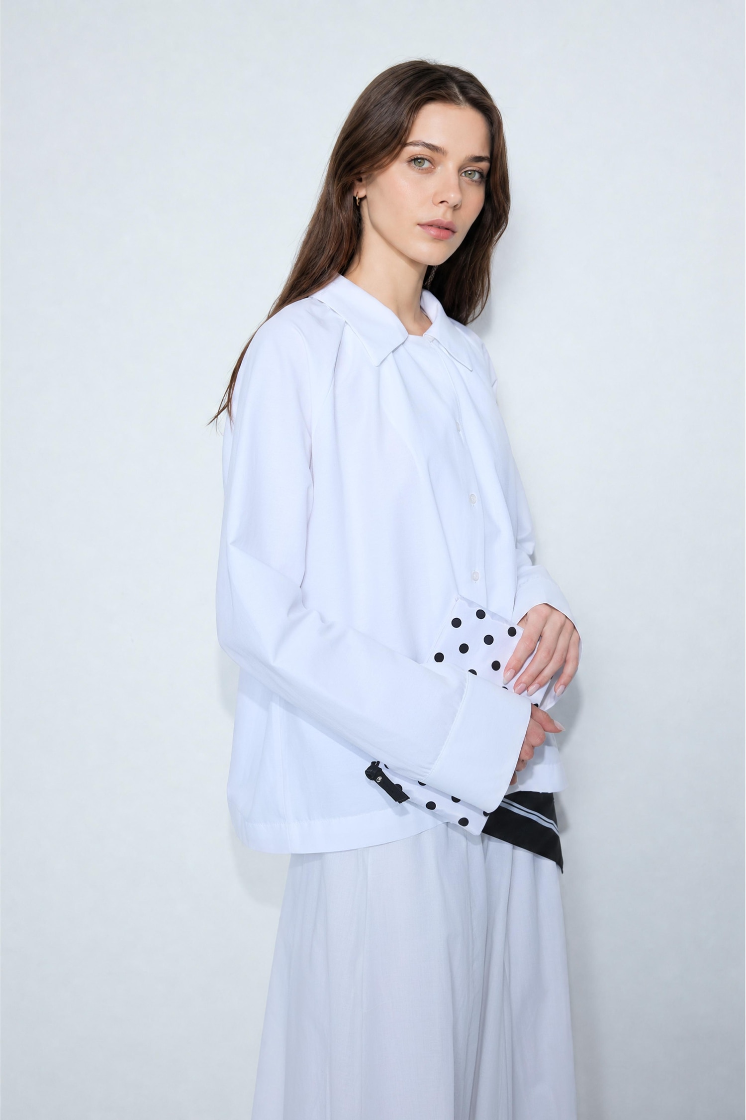 DeFacto Regular Fit Uzun Kollu Poplin Tunik