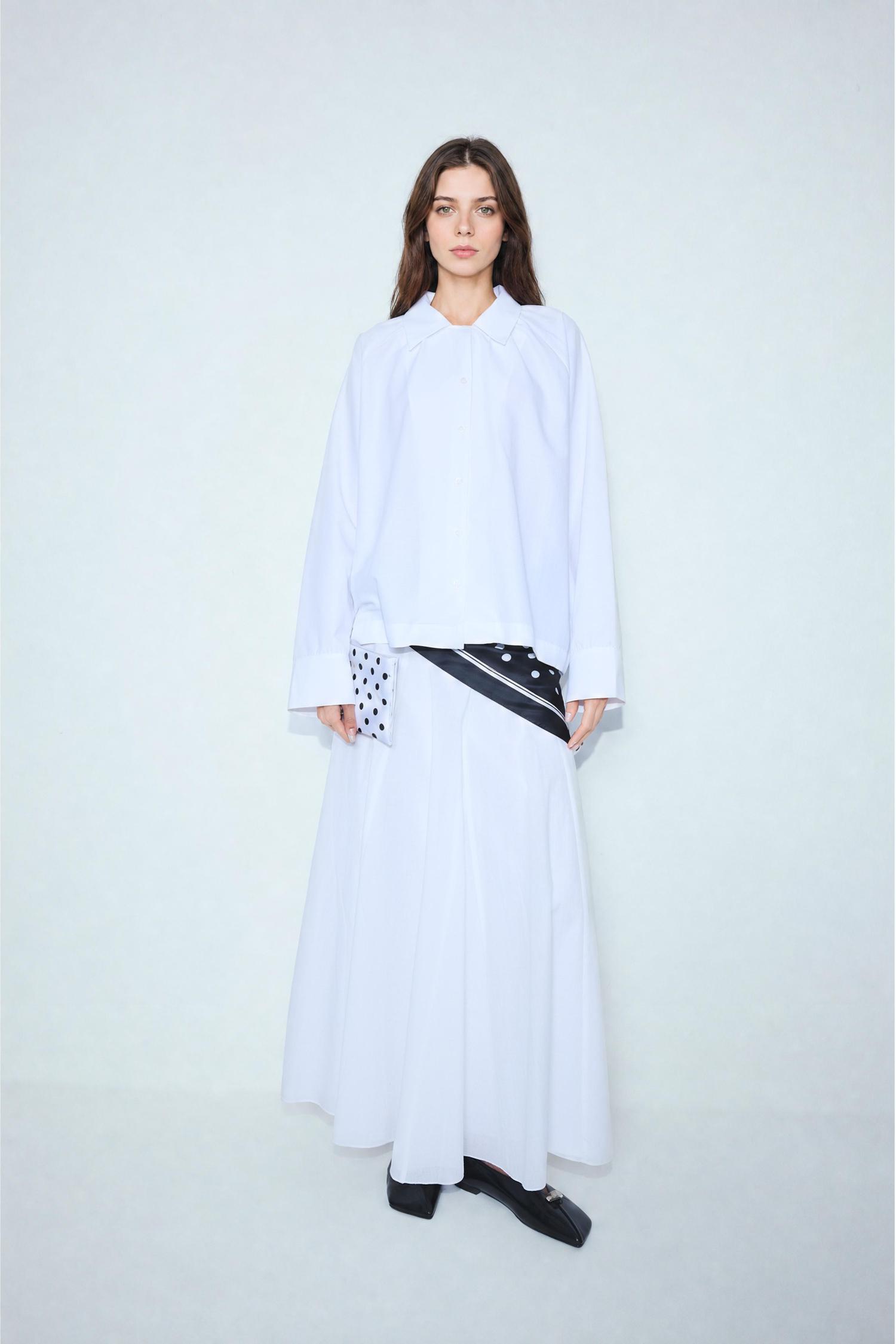 DeFacto Regular Fit Uzun Kollu Poplin Tunik görsel 2