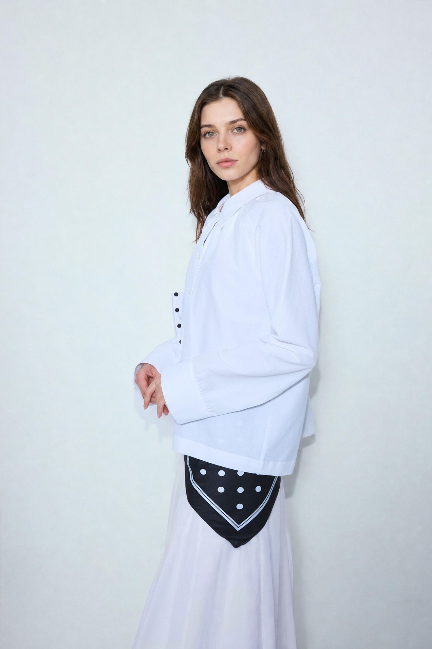 DeFacto Regular Fit Uzun Kollu Poplin Tunik görsel 3