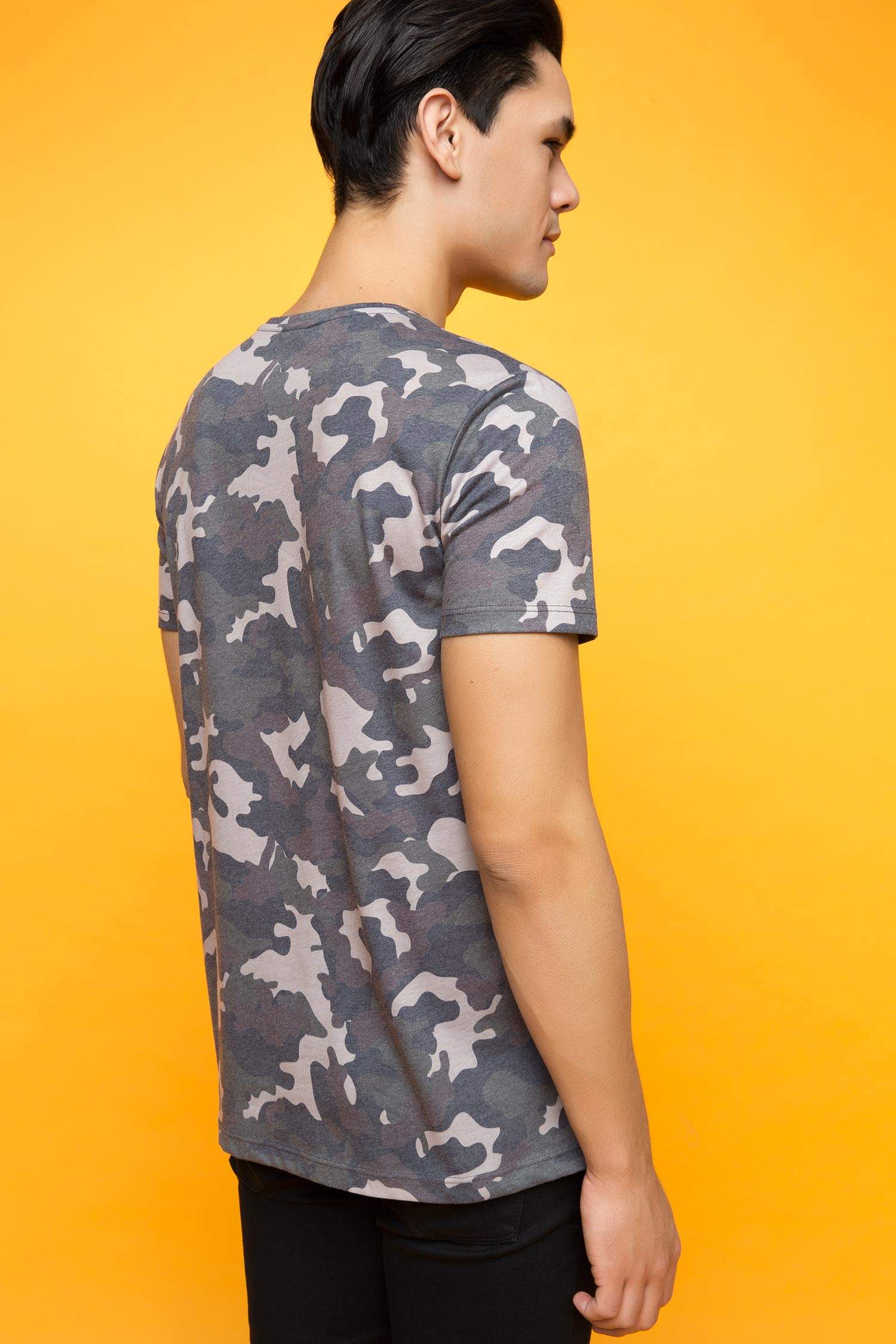 Defacto Kamuflaj Uzun T-shirt. 3
