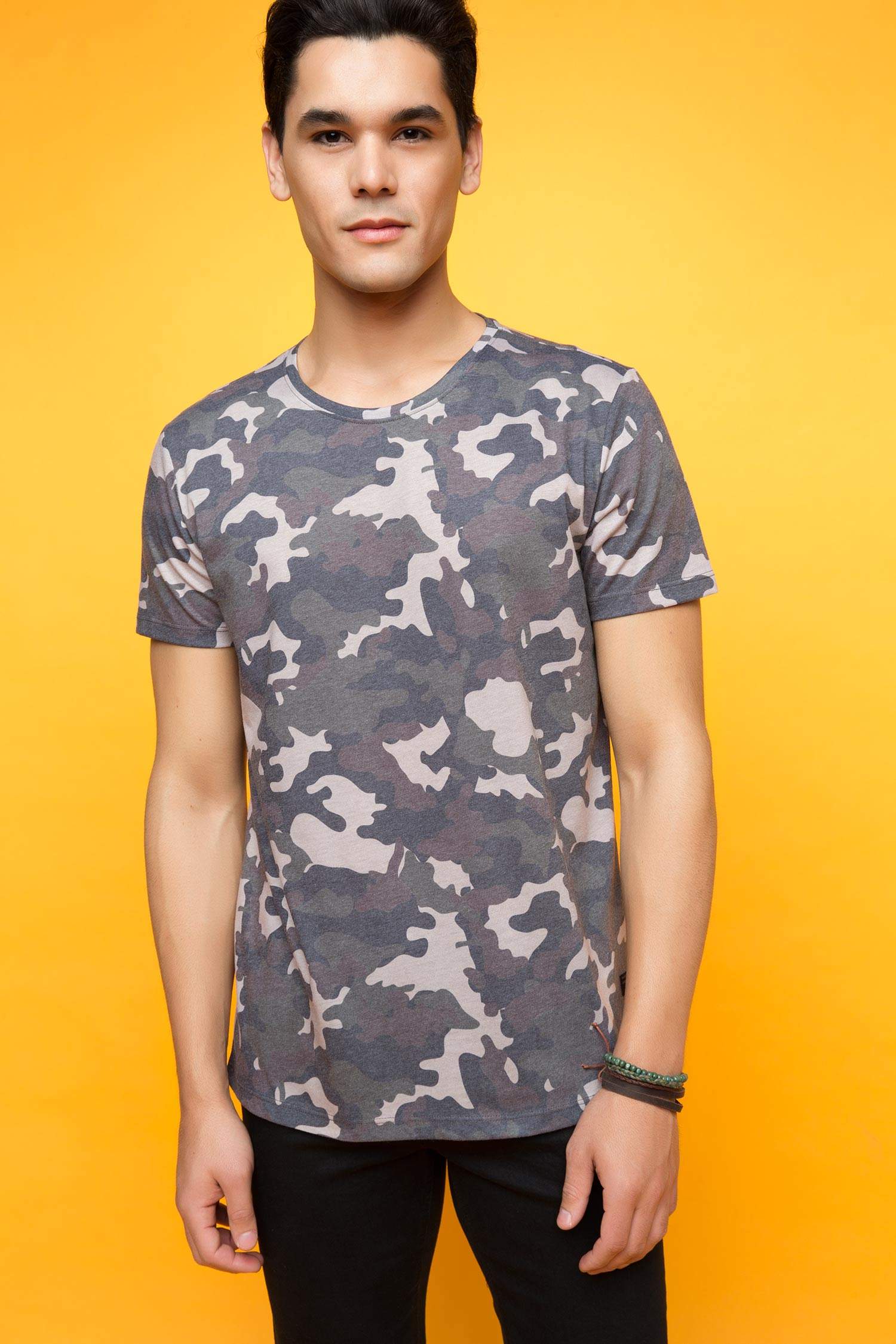 Defacto Kamuflaj Uzun T-shirt. 4