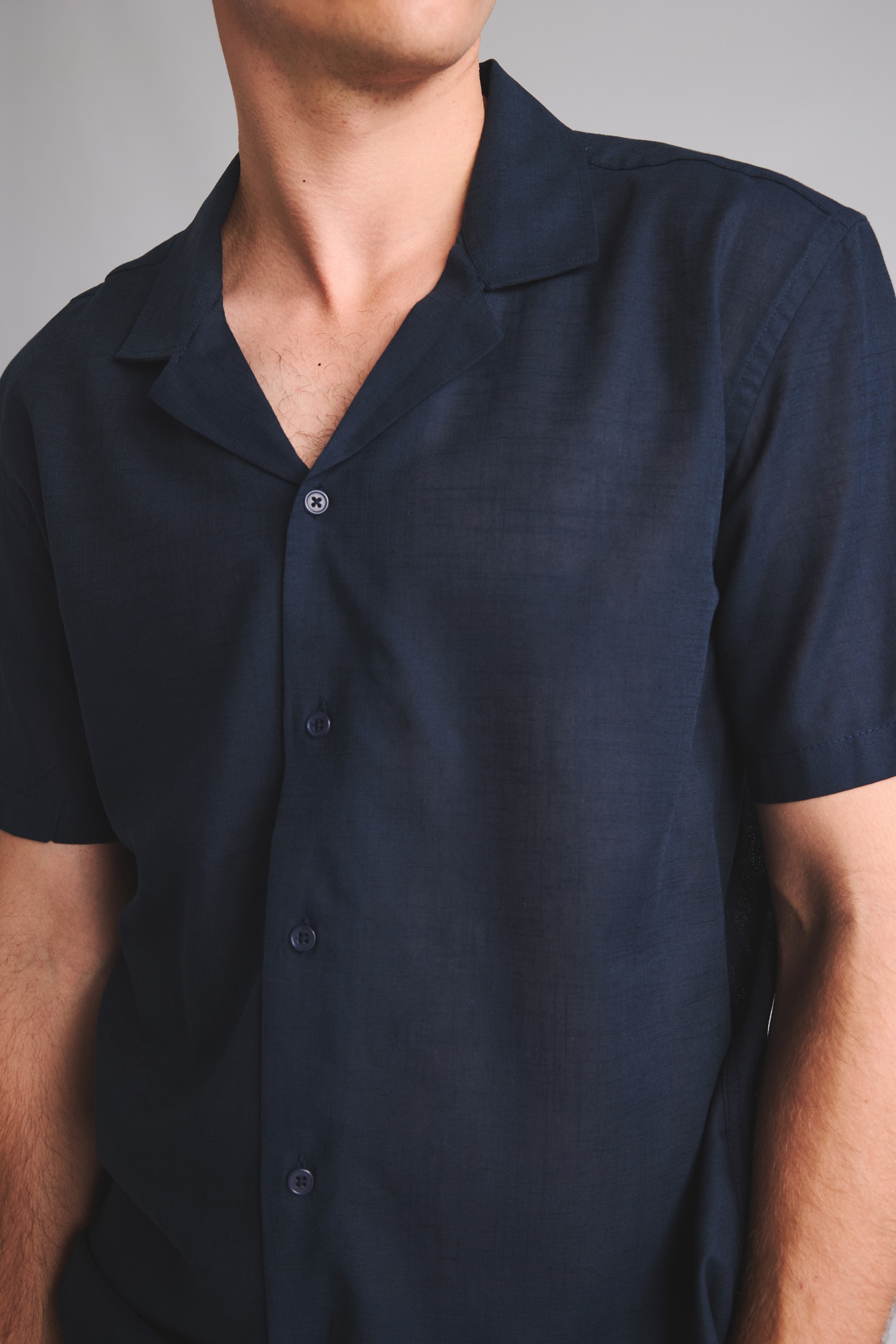 DeFacto Regular Fit Keten Karışımlı Gömlek görsel 4
