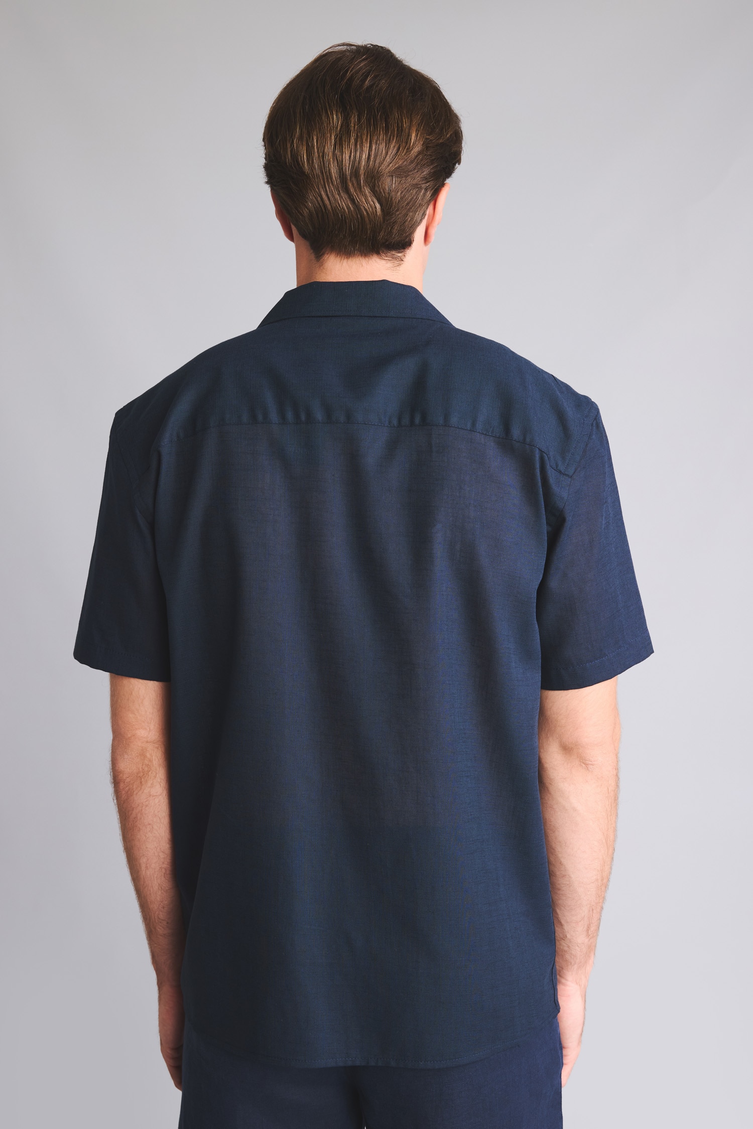 DeFacto Regular Fit Keten Karışımlı Gömlek görsel 5