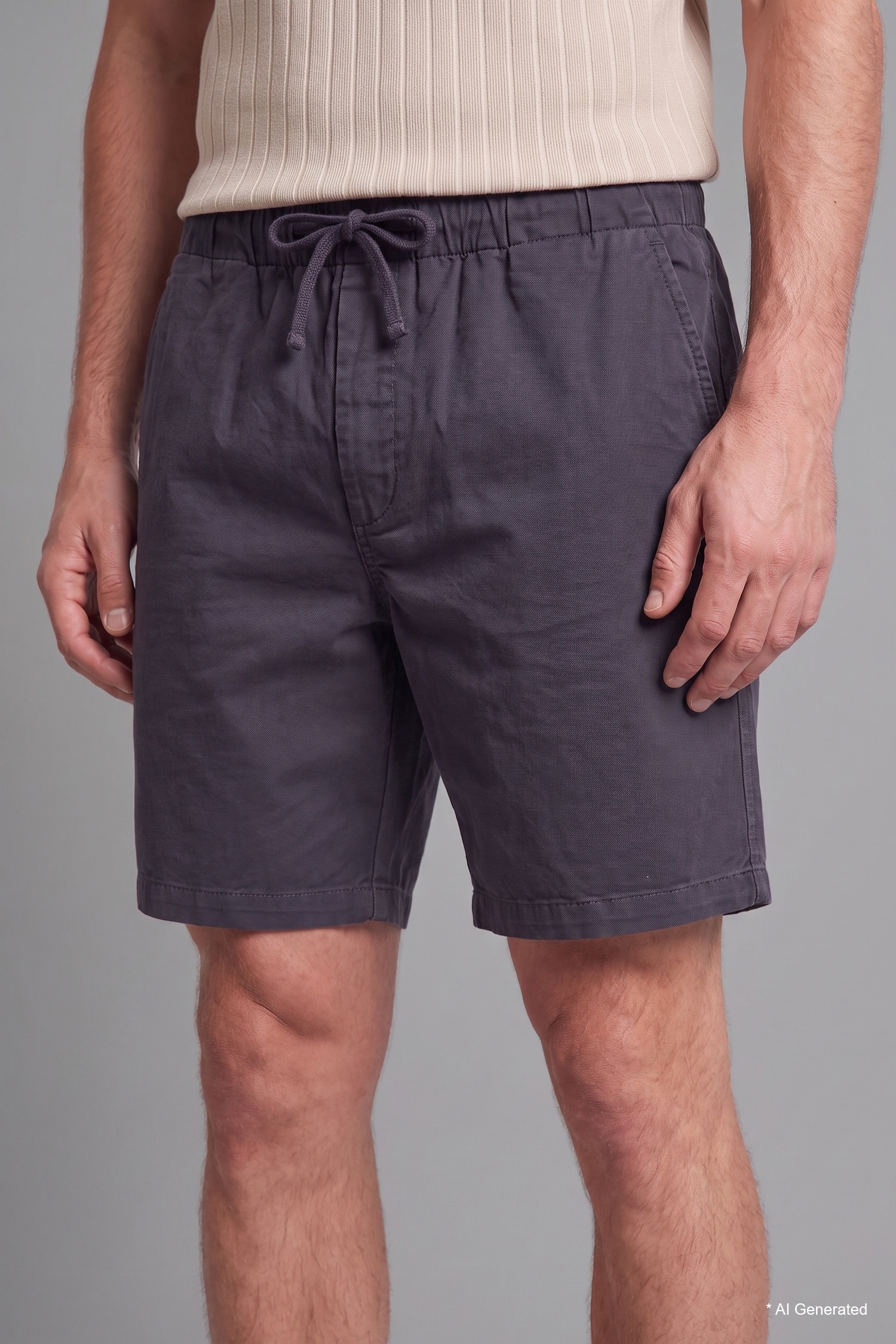 DeFacto Ultra Yumuşak Relaxed Fit Elastik Bel Bermuda Şort görsel 5
