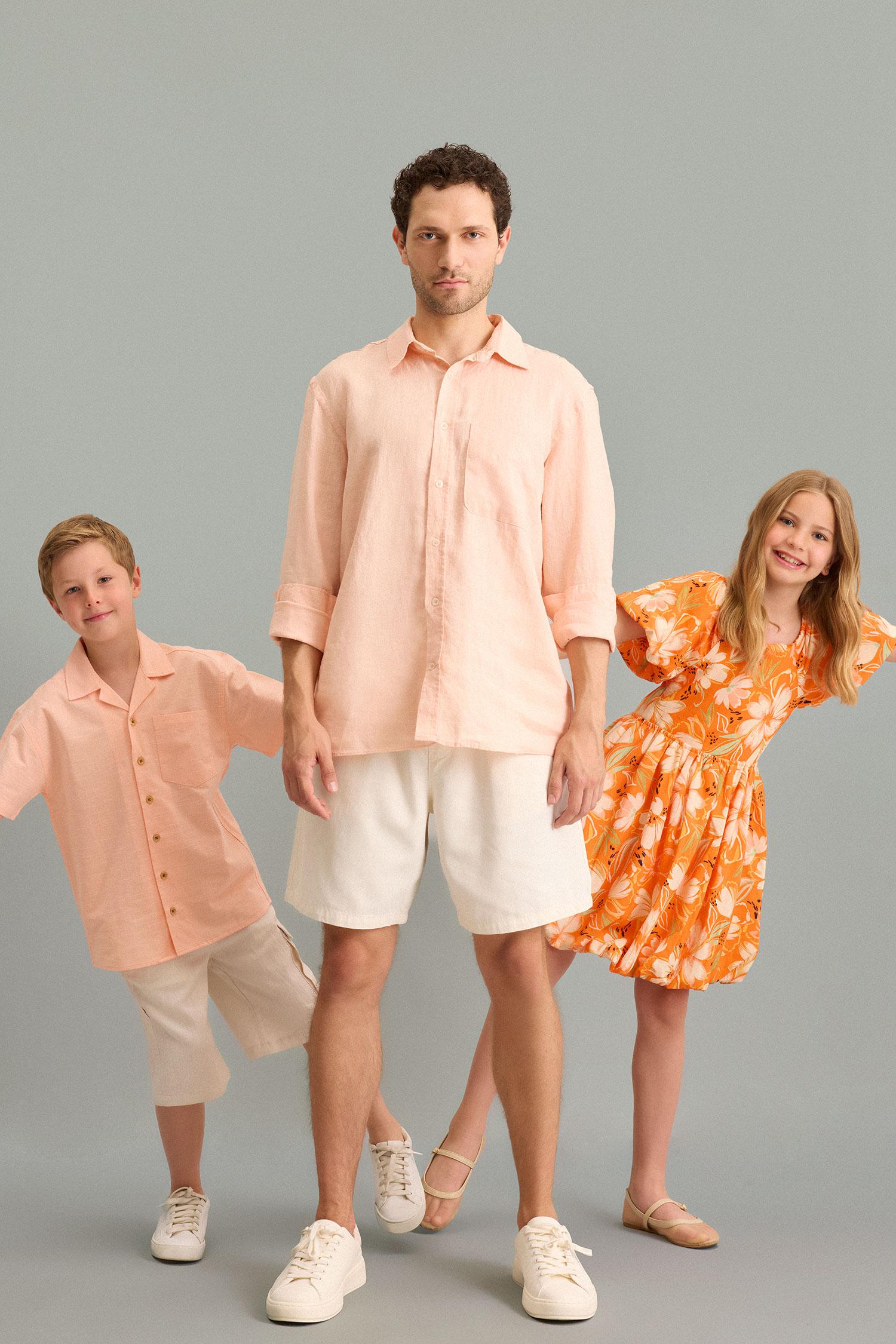DeFacto Relaxed Fit Elastik Bel Bermuda Şort