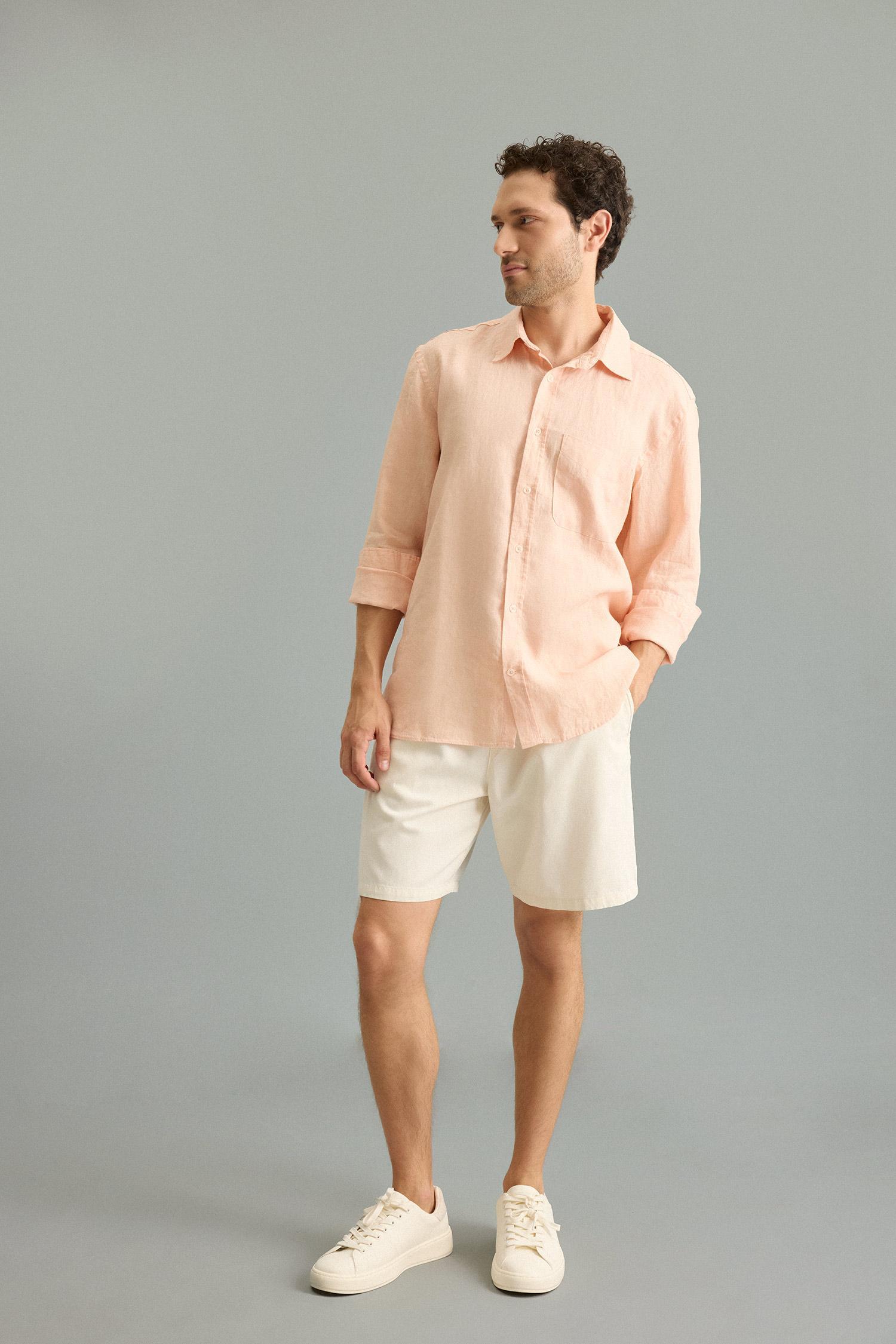 DeFacto Relaxed Fit Elastik Bel Bermuda Şort görsel 2