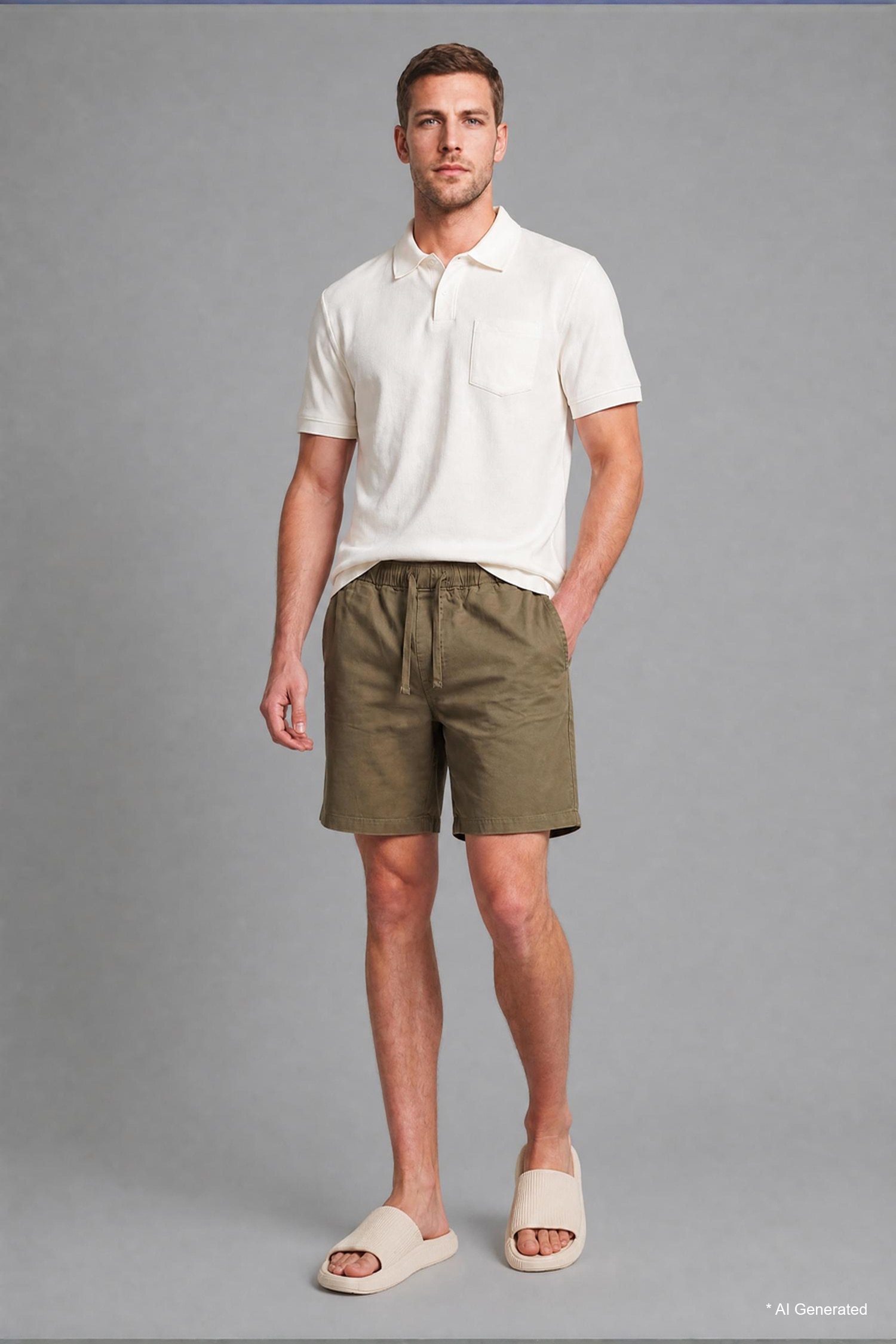 DeFacto Relaxed Fit Elastik Bel Bermuda Şort