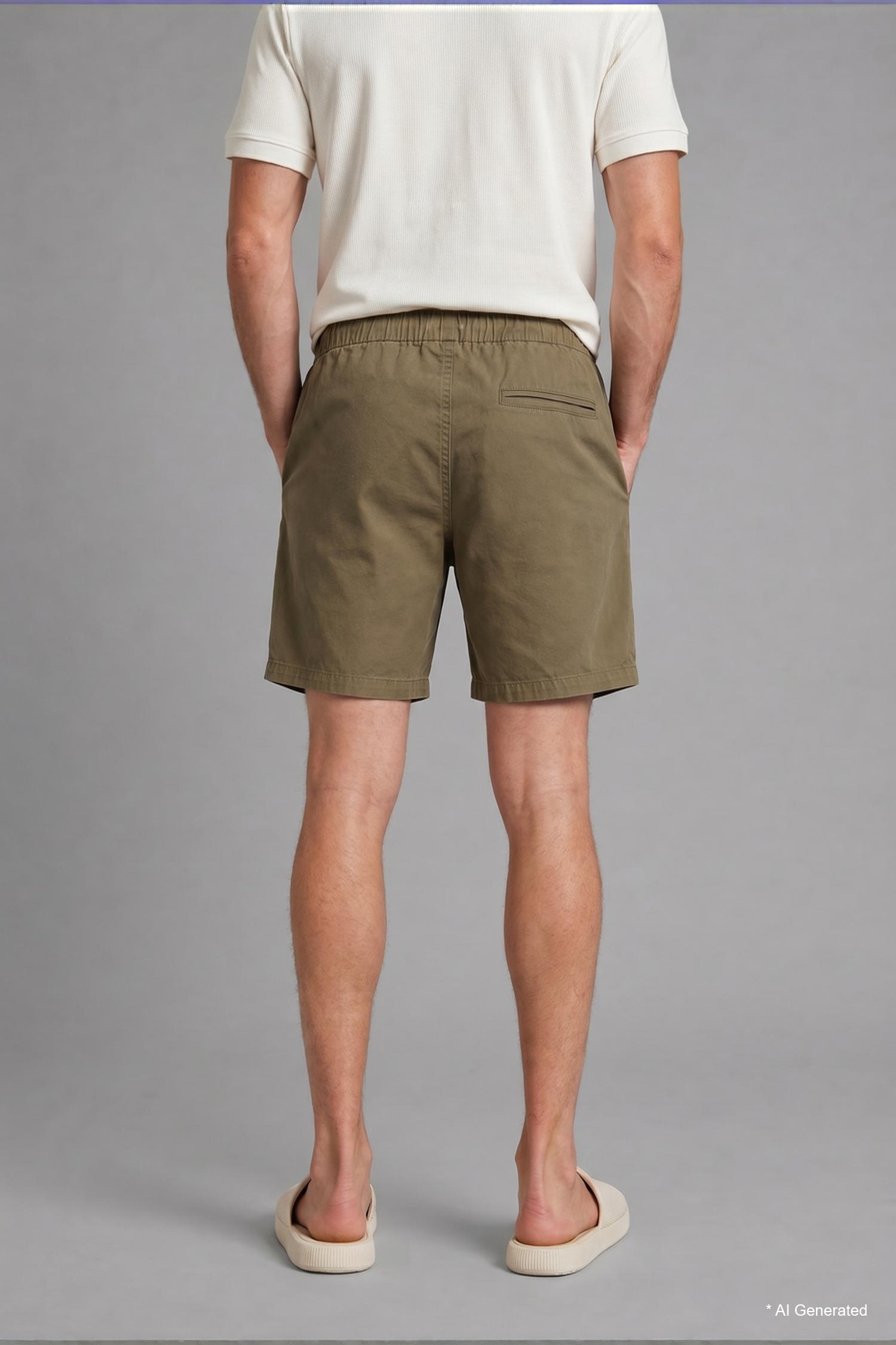 DeFacto Relaxed Fit Elastik Bel Bermuda Şort görsel 4
