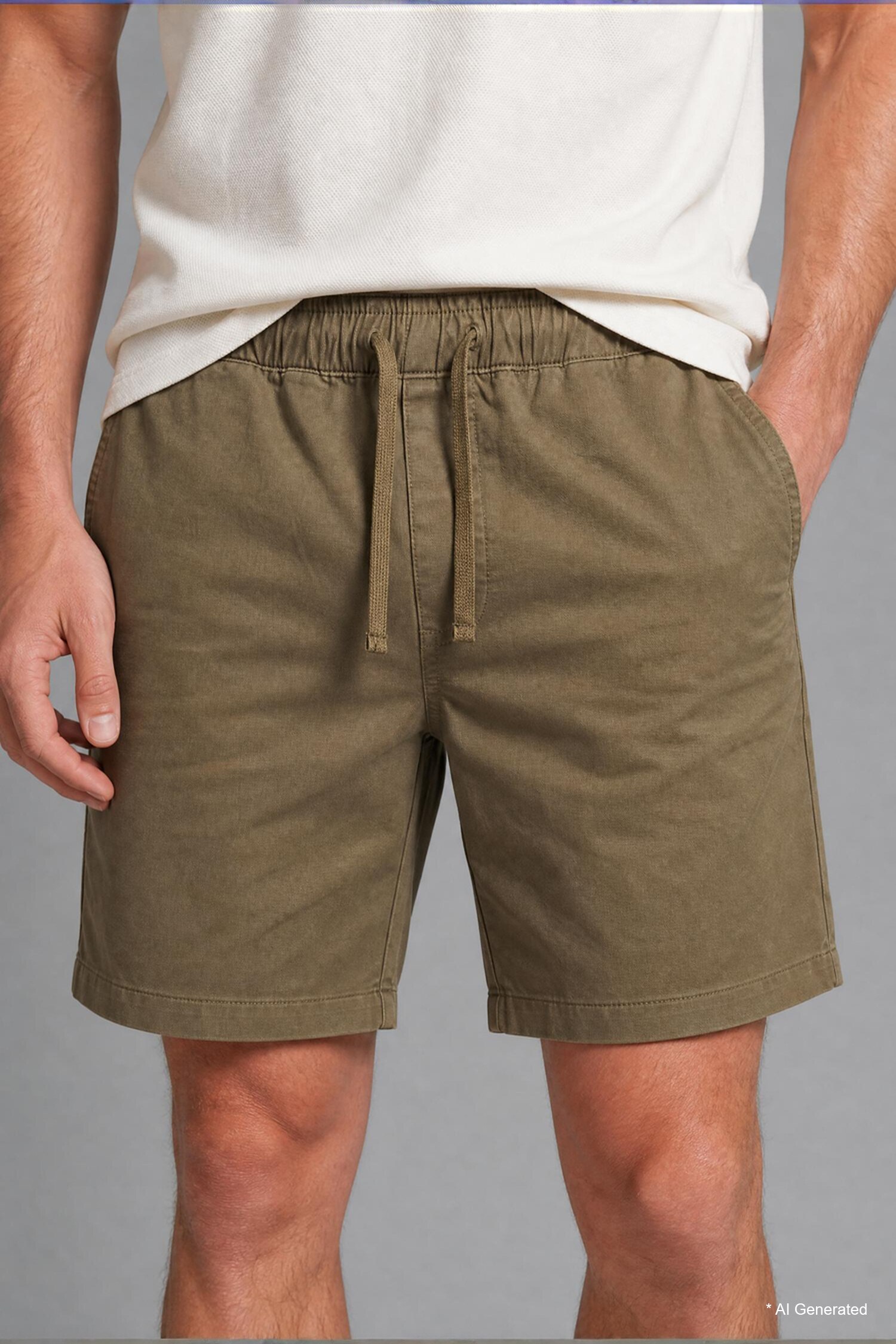 DeFacto Relaxed Fit Elastik Bel Bermuda Şort görsel 6
