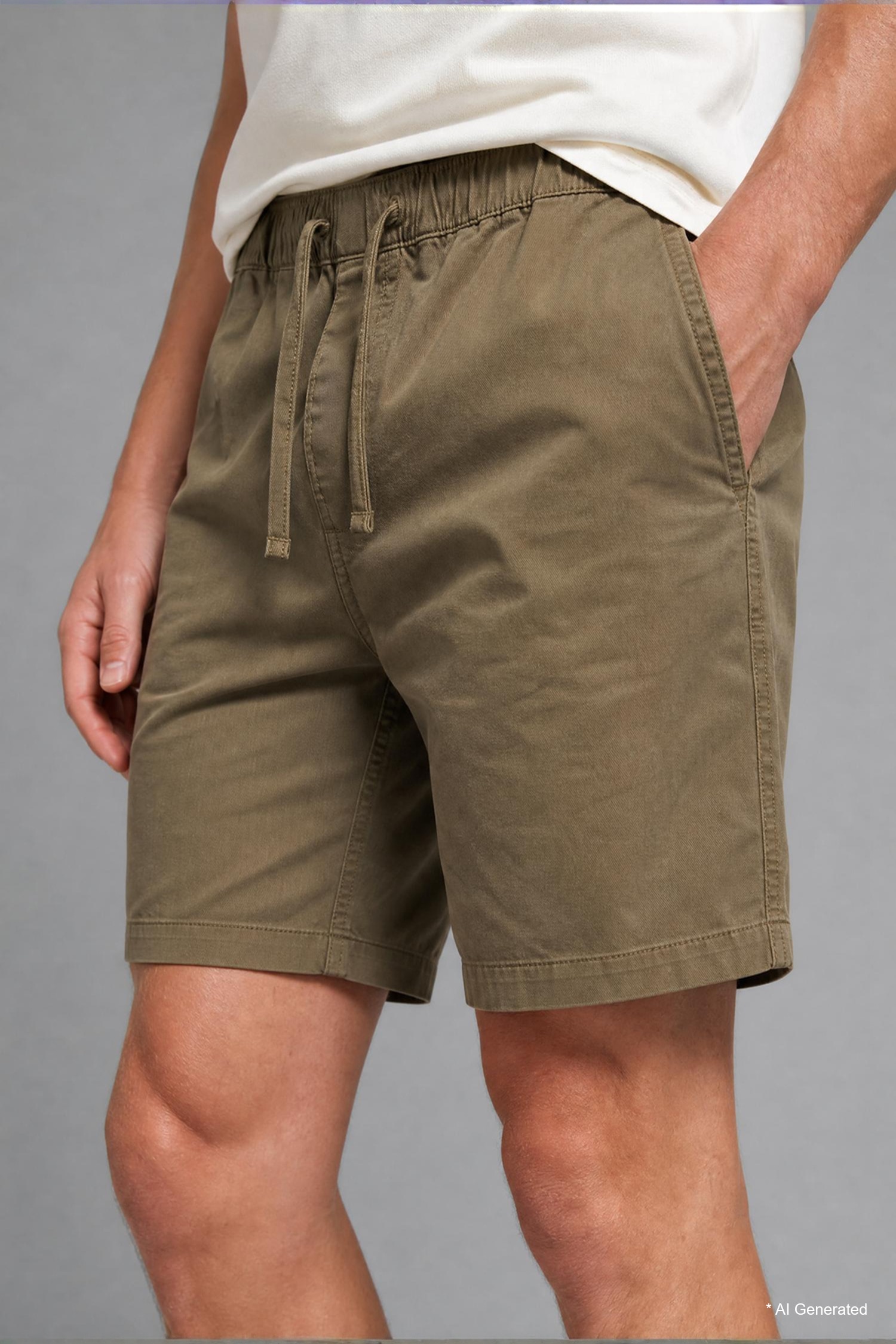 DeFacto Relaxed Fit Elastik Bel Bermuda Şort görsel 7