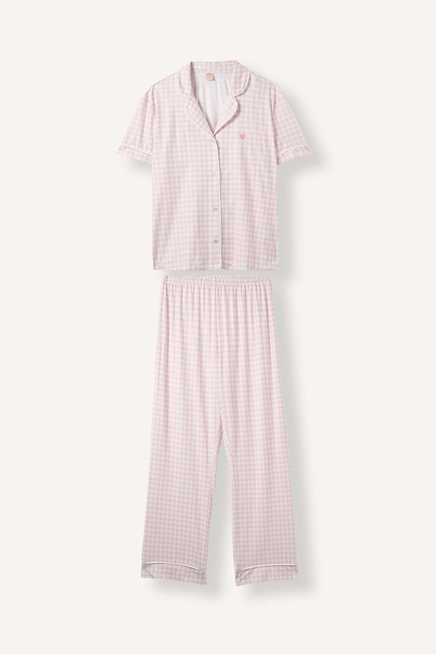 DeFacto Kısa Kollu Pötikareli Pijama Takımı görsel 7