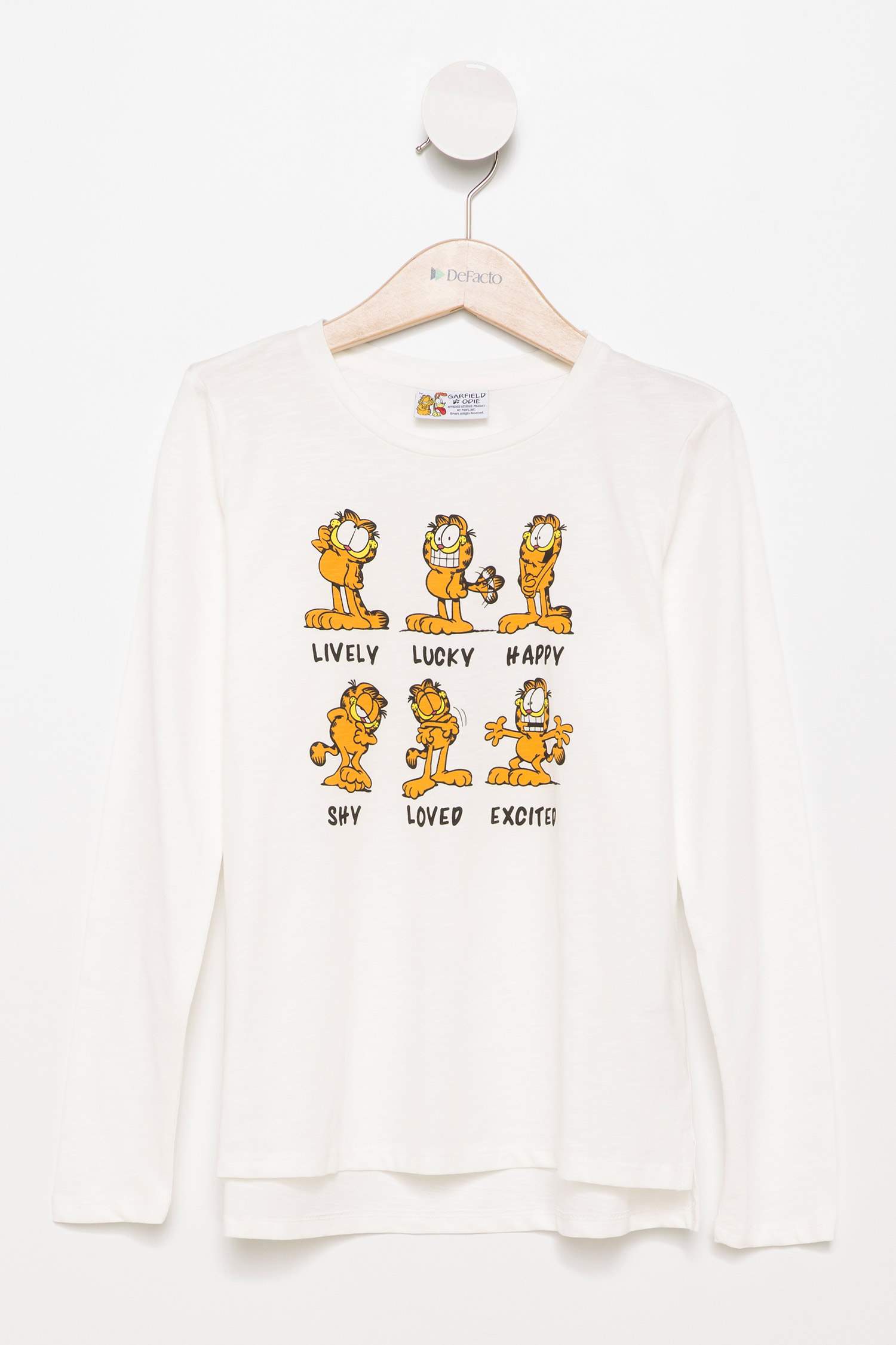 Defacto Garfield Lisanslı Genç Kız Organik Body. 1