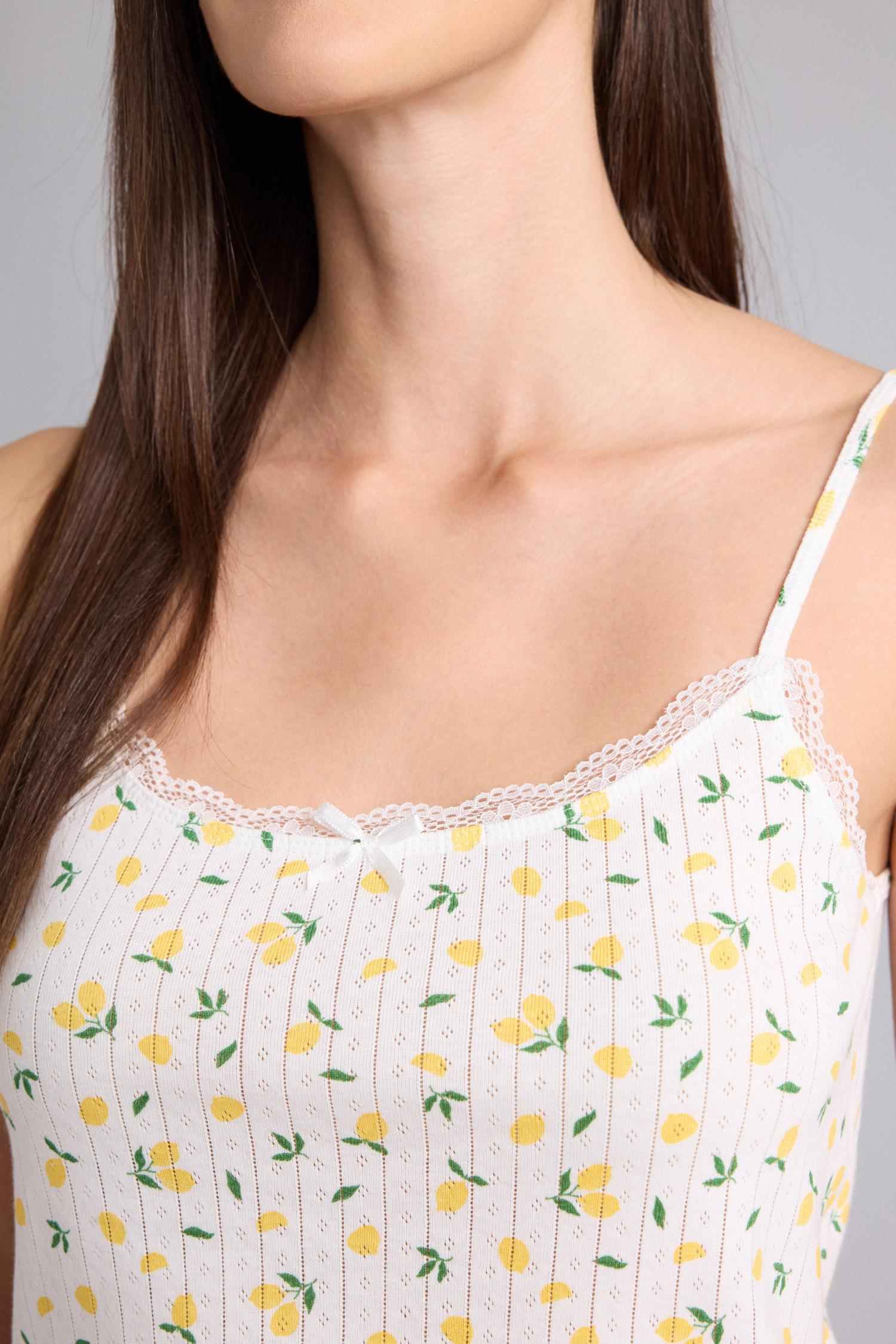 DeFacto %100 Pamuk Regular Fıt Askılı Şortlu Pijama Takımı görsel 8