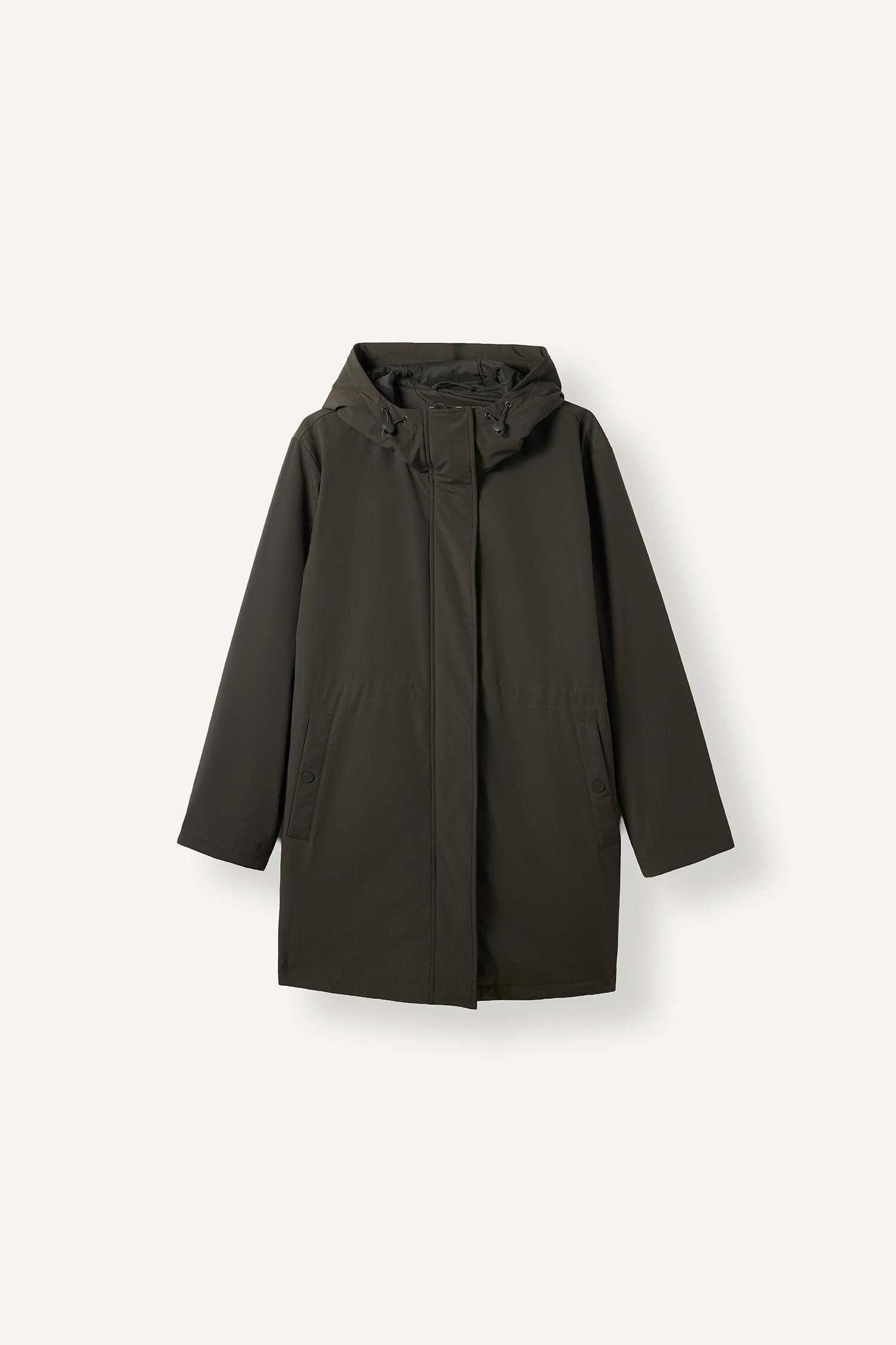 DeFacto Beli Büzgülü Regular Fit Parka görsel 6