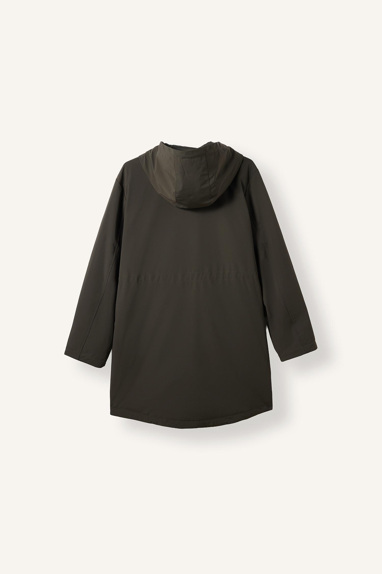 DeFacto Beli Büzgülü Regular Fit Parka görsel 7