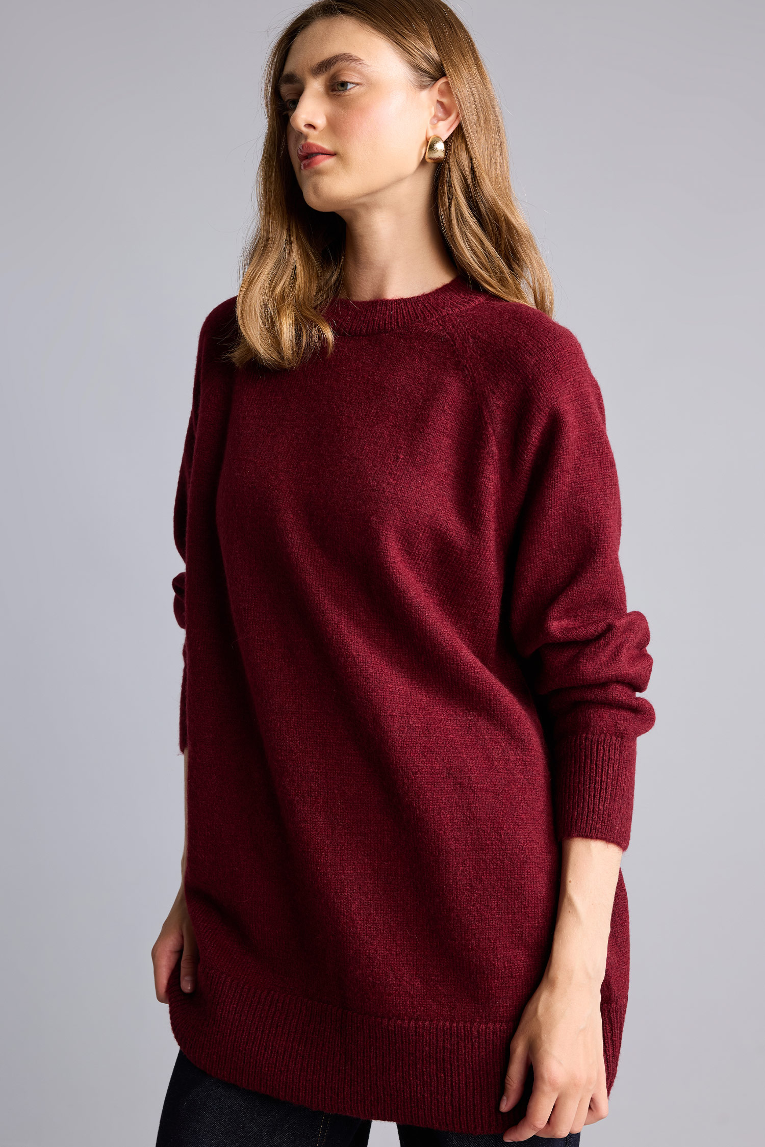 DeFacto Relax Fit Uzun Kollu Triko Tunik