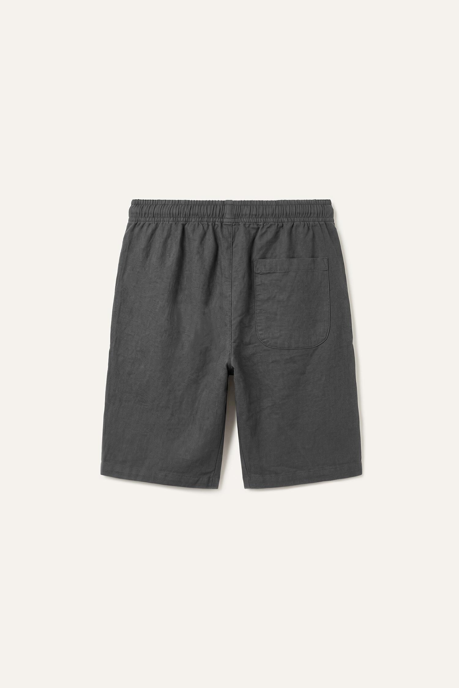 DeFacto Relaxed Fit Elastik Bel Bermuda Şort görsel 6