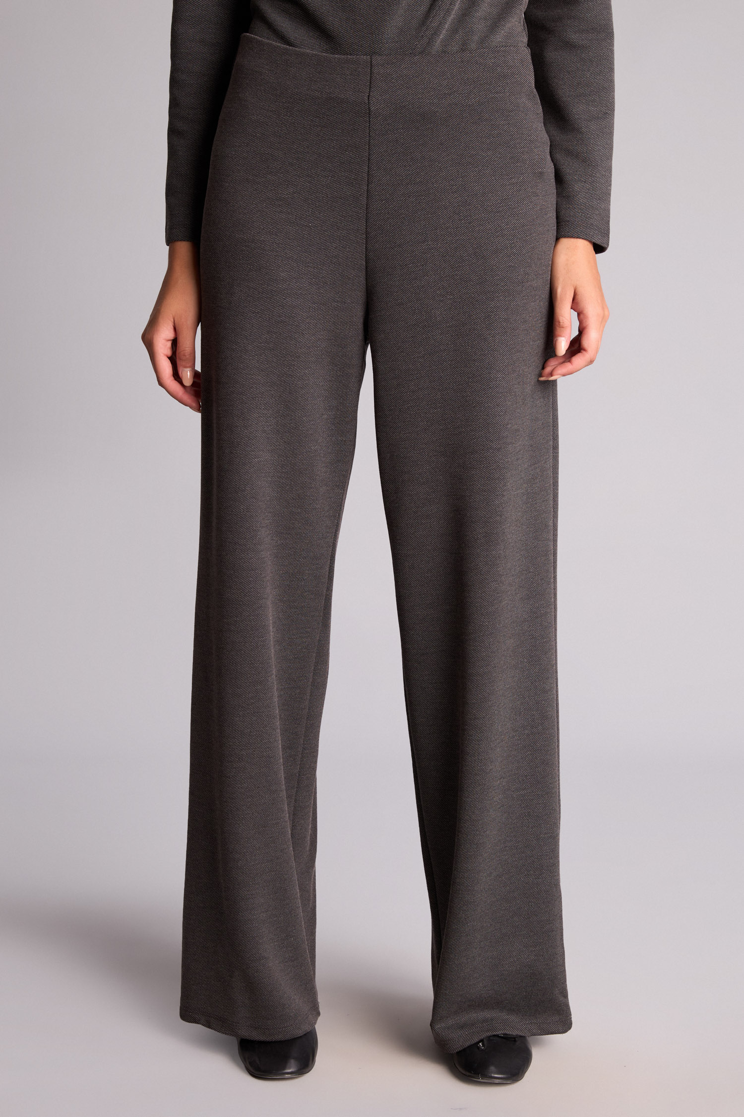 DeFacto Wide Leg Dökümlü Örme Pantolon görsel 3