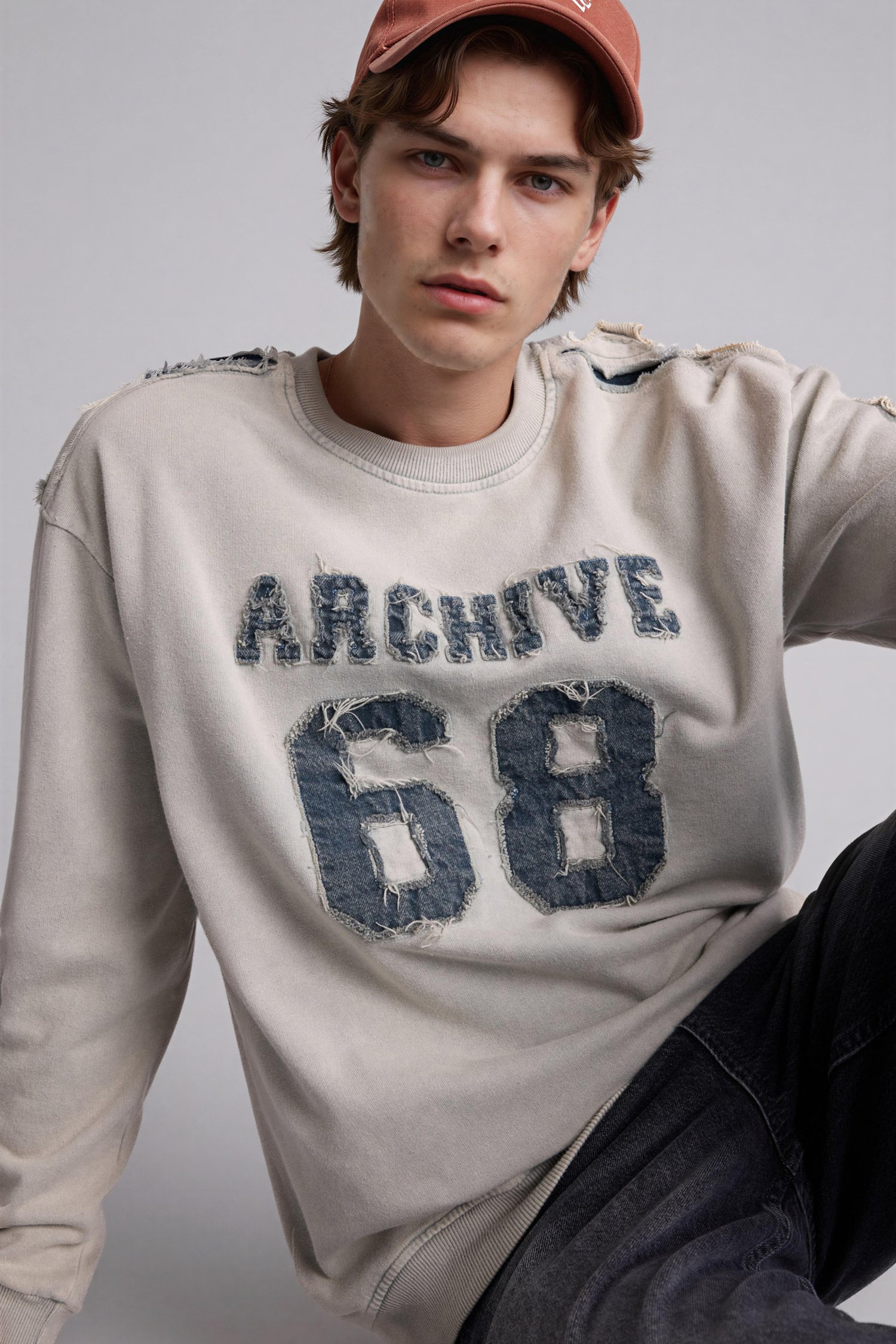 DeFacto %100 Pamuk Boxy Fıt Bisiklet Yaka Sweatshirt