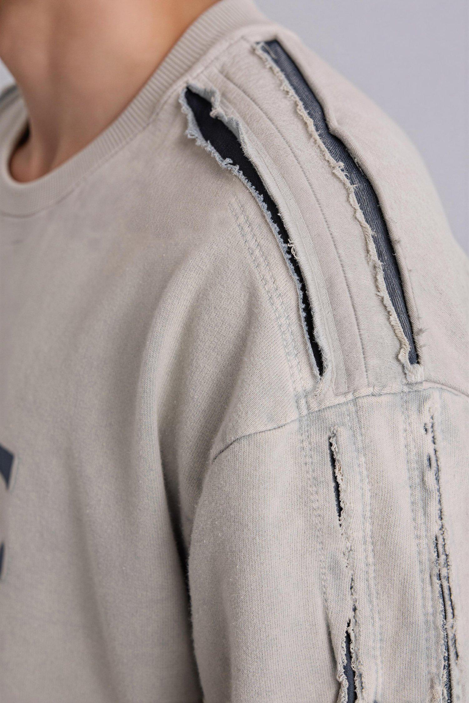 DeFacto %100 Pamuk Boxy Fıt Bisiklet Yaka Sweatshirt görsel 5