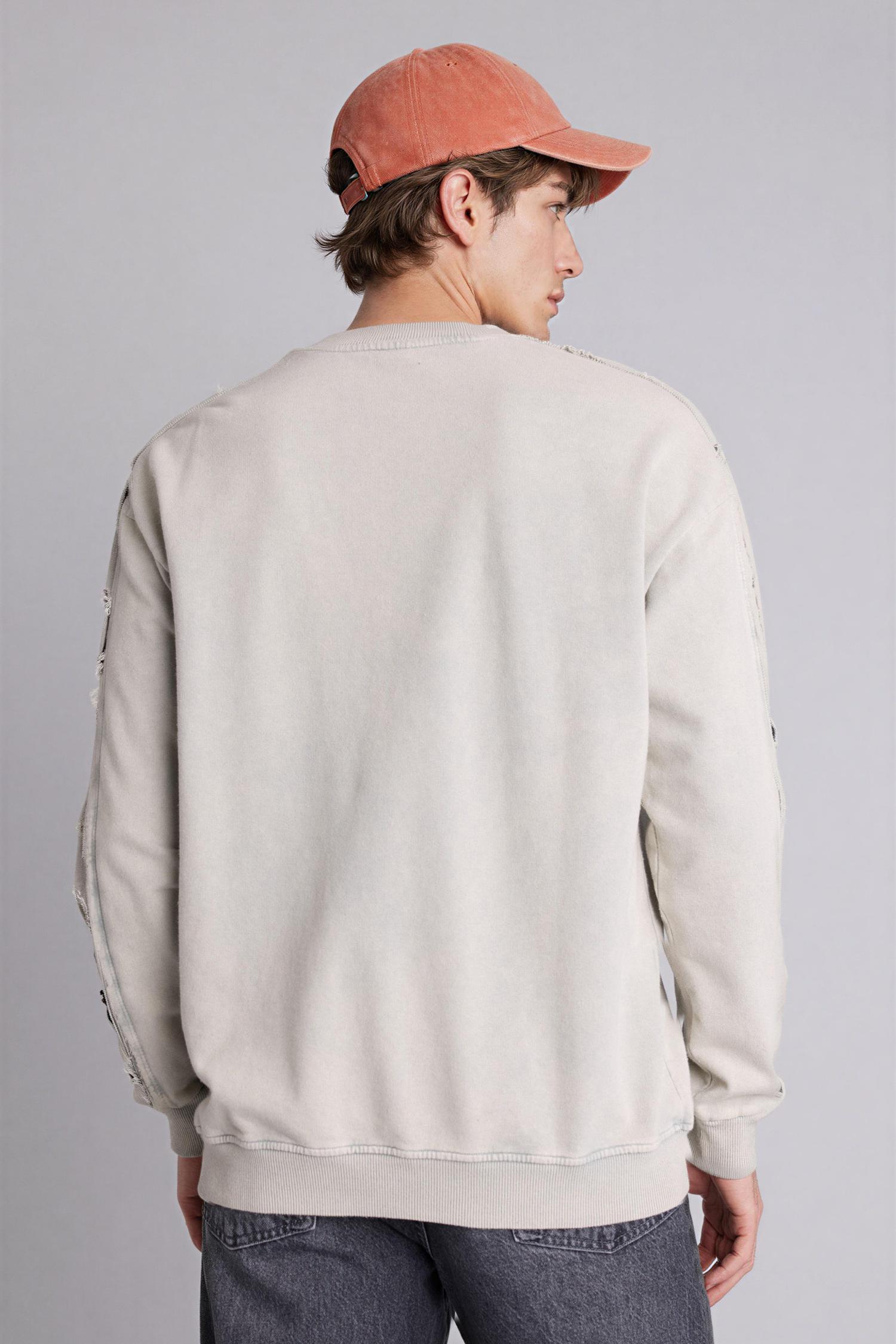 DeFacto %100 Pamuk Boxy Fıt Bisiklet Yaka Sweatshirt görsel 6