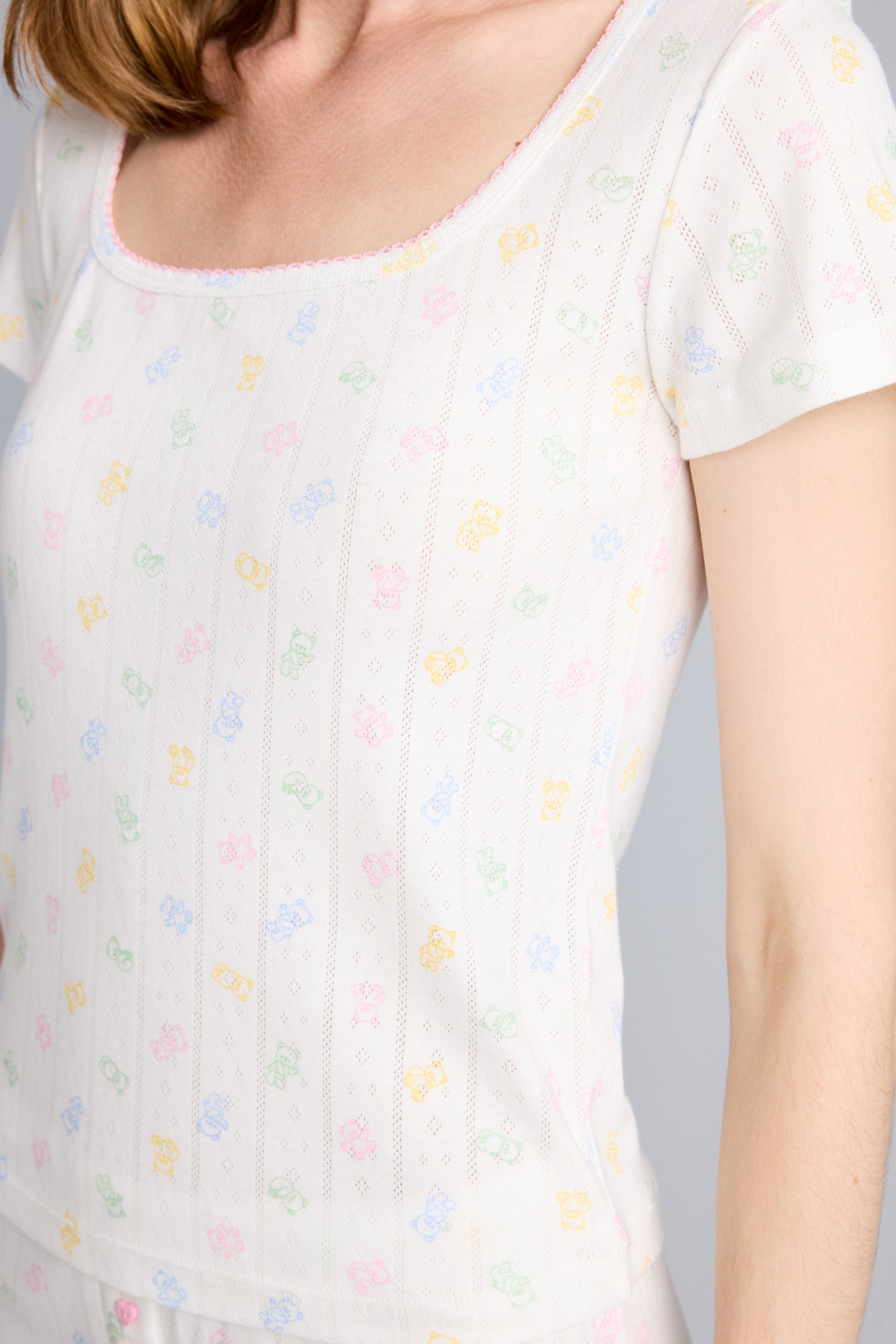 DeFacto Regular Fit Kısa Kollu Pijama Takımı görsel 4