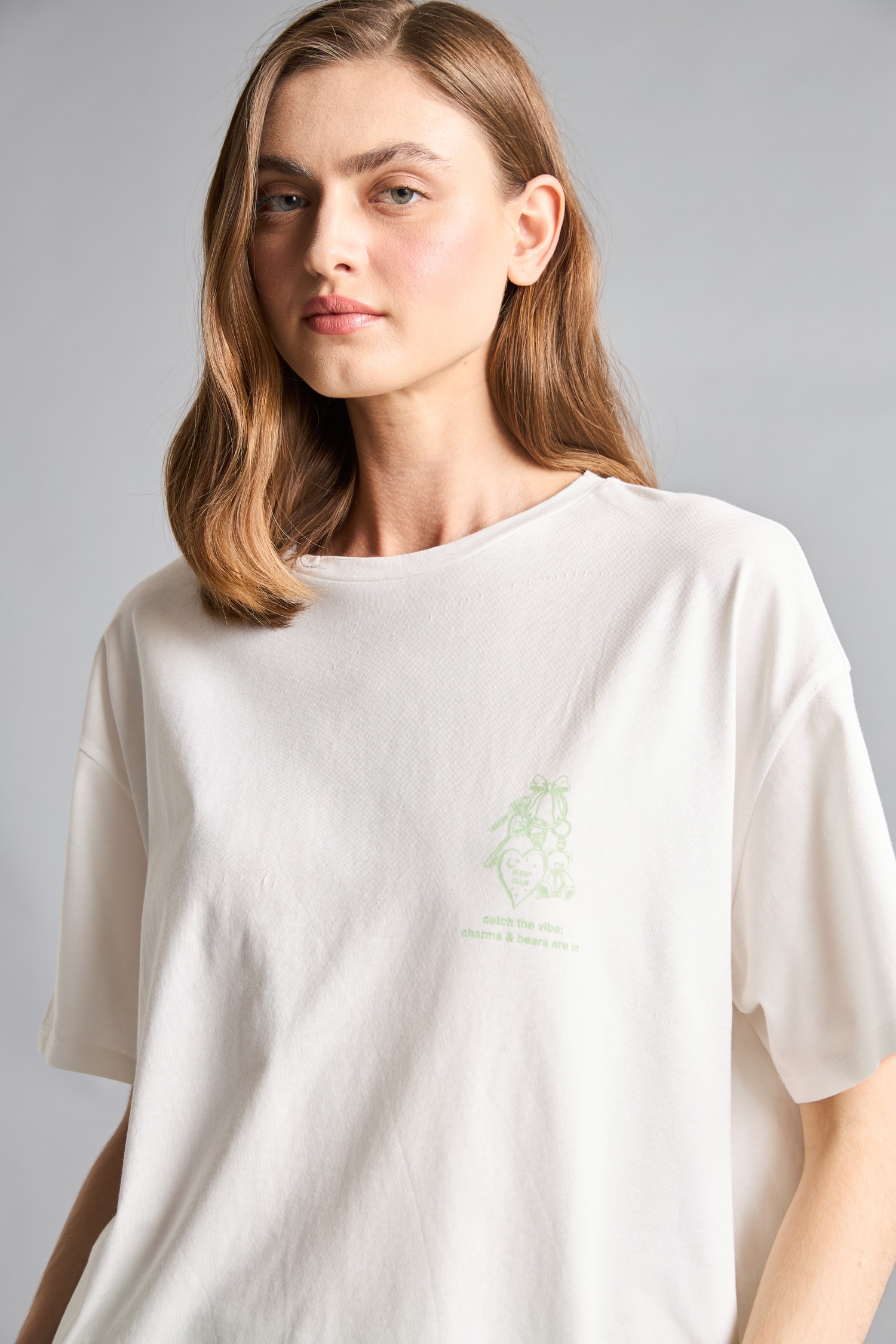 DeFacto %100 Pamuk Desenli Pijama Takımı görsel 4