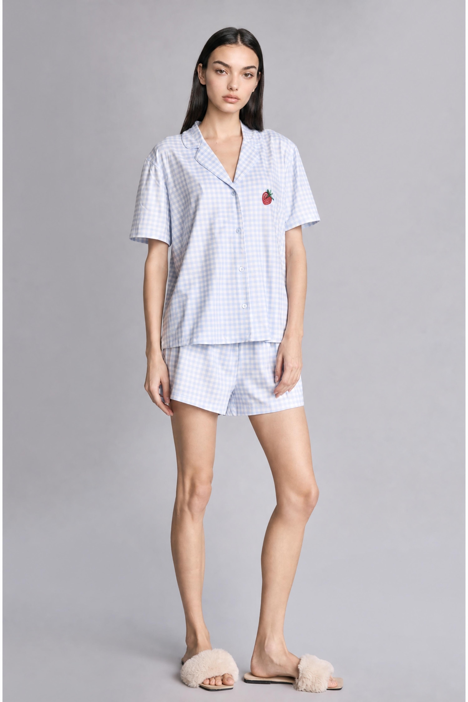 DeFacto Ultra Yumuşak Softshell Şort Tişört Pijama Takımı