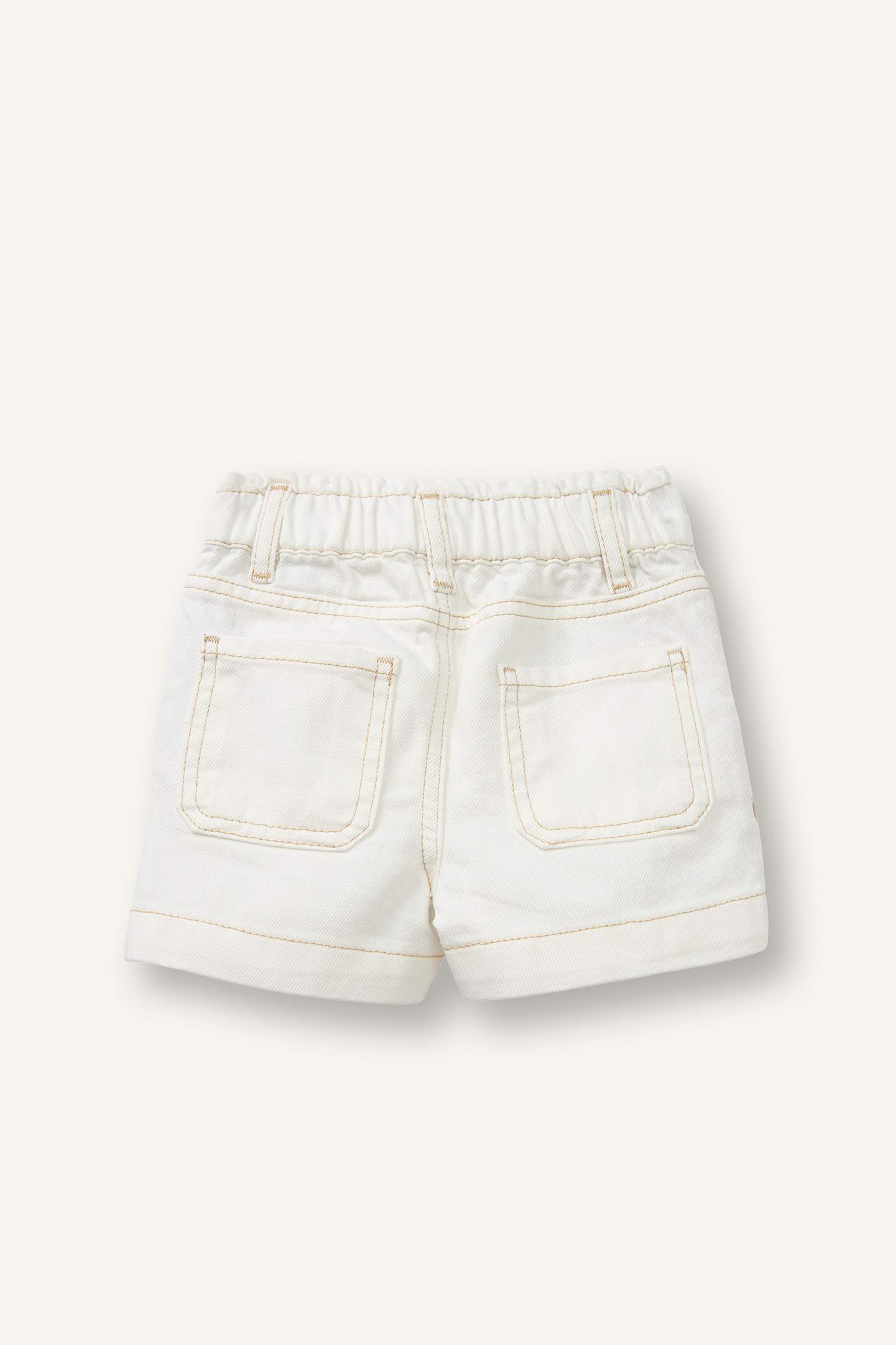Ecru BABY GIRL Baby Girl Elastic Band Shorts 3539681 | DeFacto