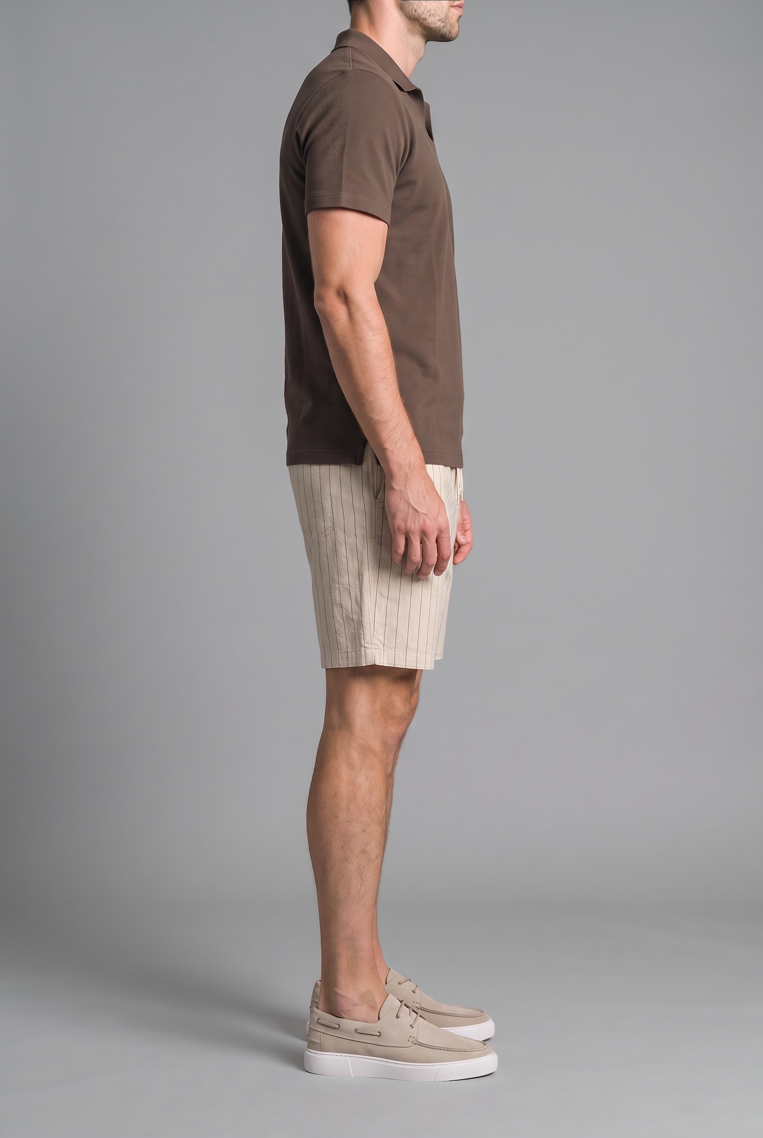 DeFacto Çizgili Relaxed Fit Bermuda Şort görsel 3