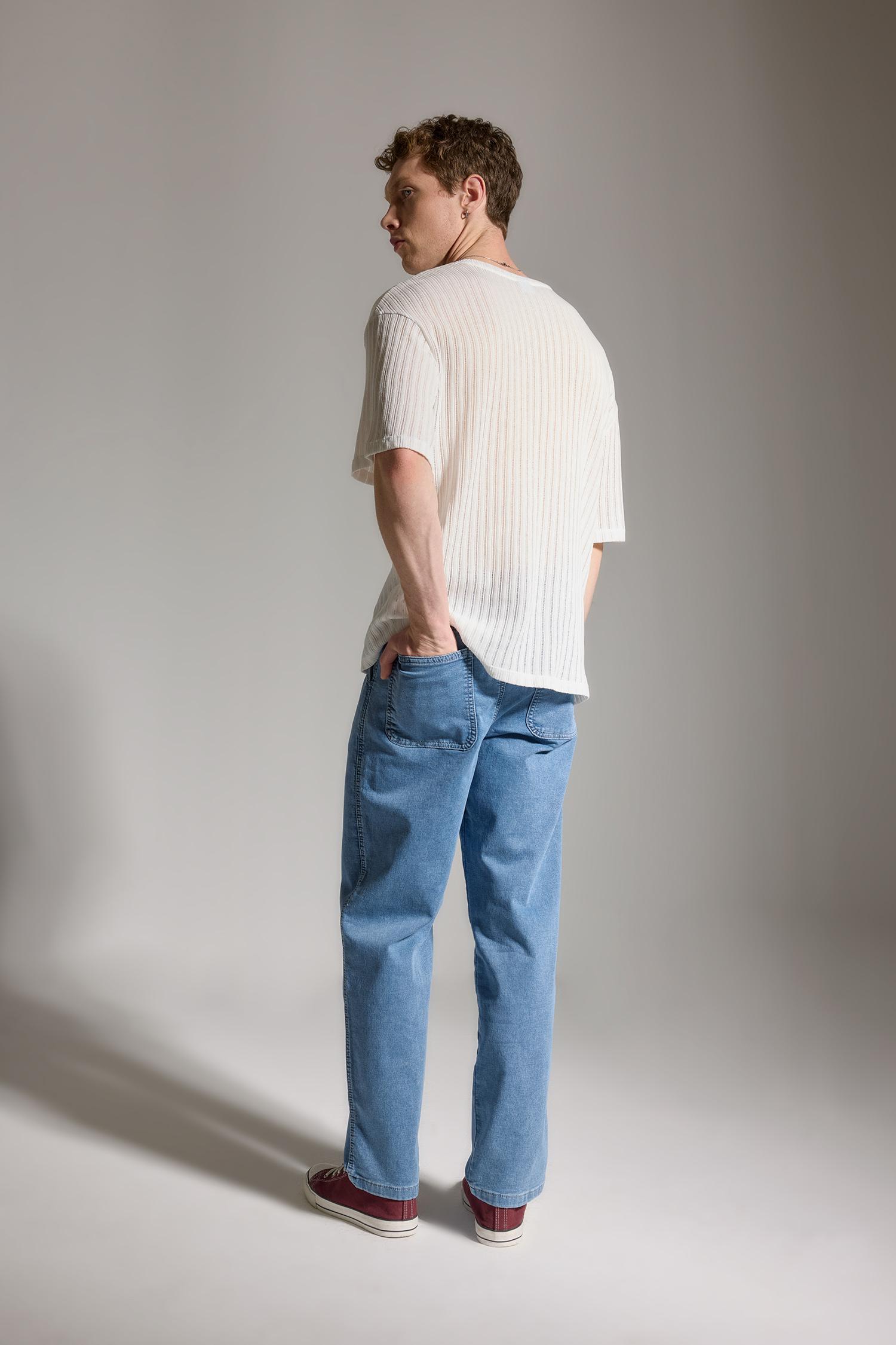 DeFacto Wıde Leg Elastik Bel Jean Pantolon görsel 4