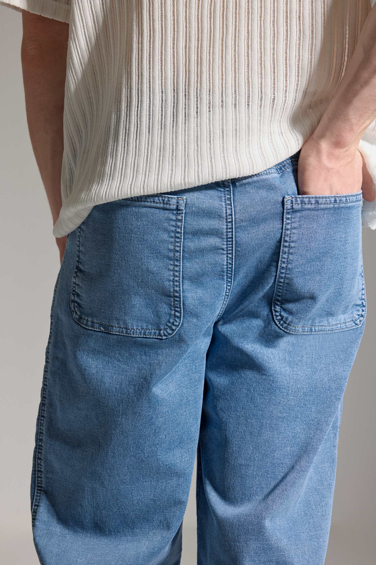 DeFacto Wıde Leg Elastik Bel Jean Pantolon görsel 5