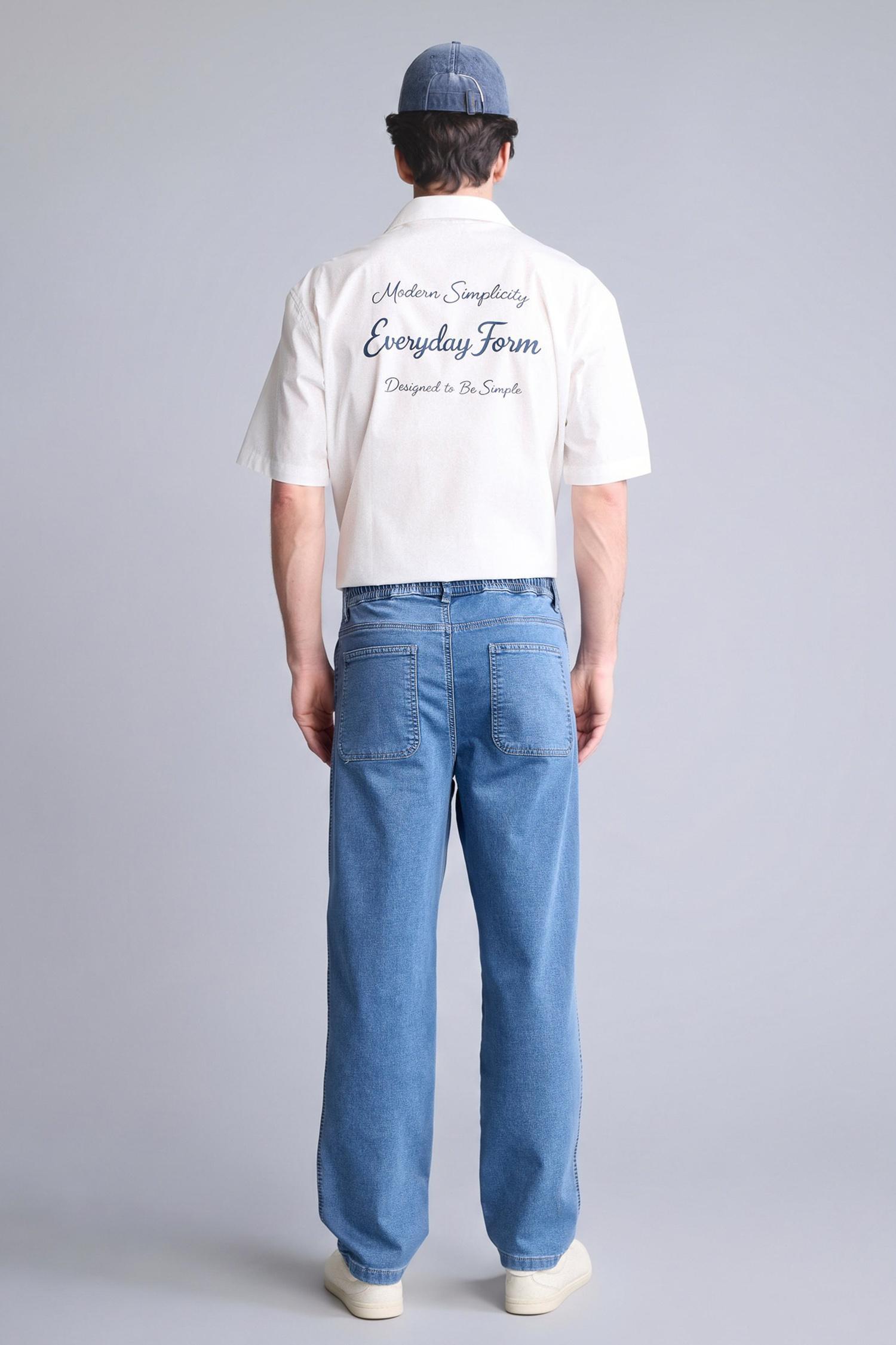 DeFacto Wıde Leg Elastik Bel Jean Pantolon görsel 8