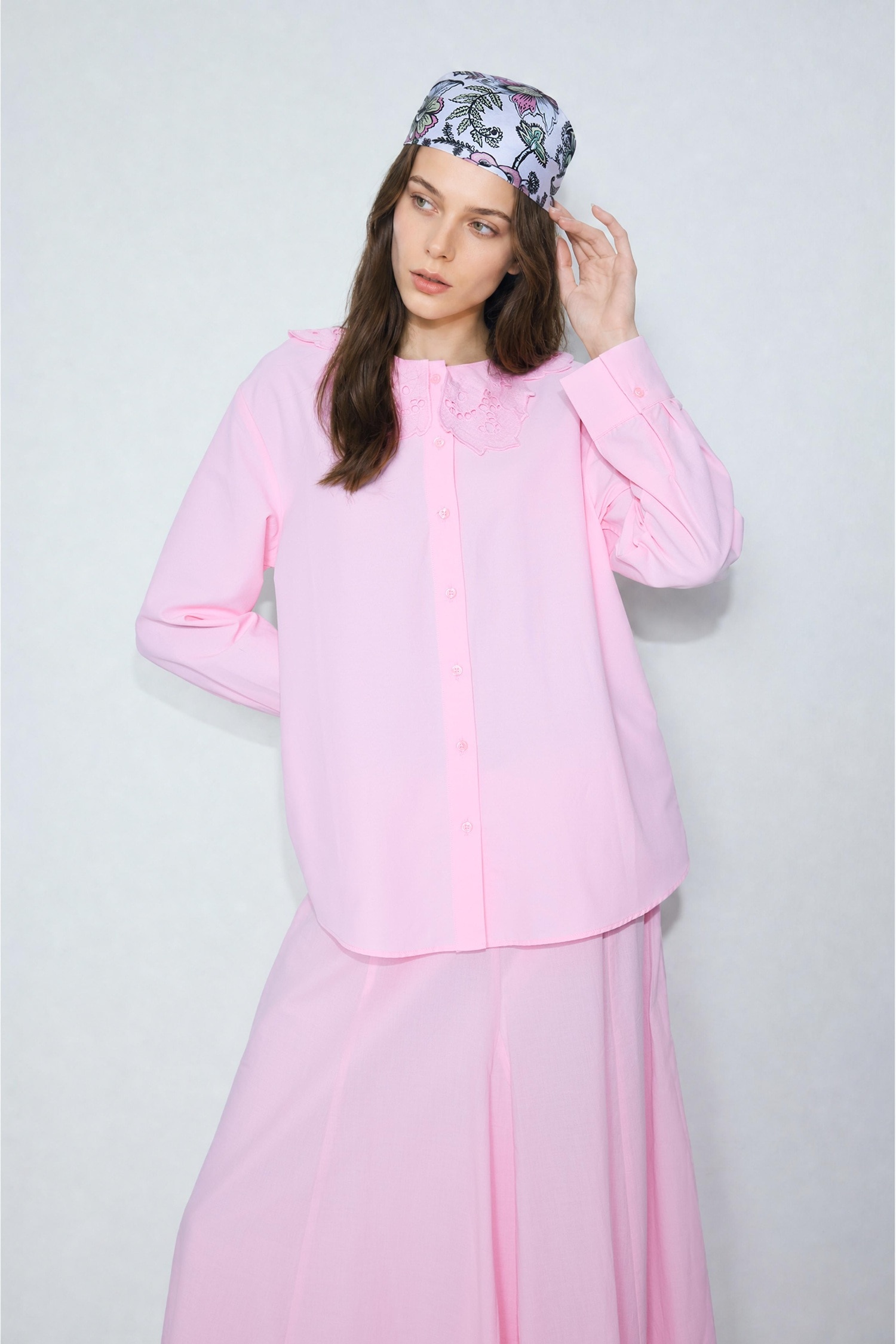 DeFacto Regular Fit Uzun Kollu Poplin Tunik