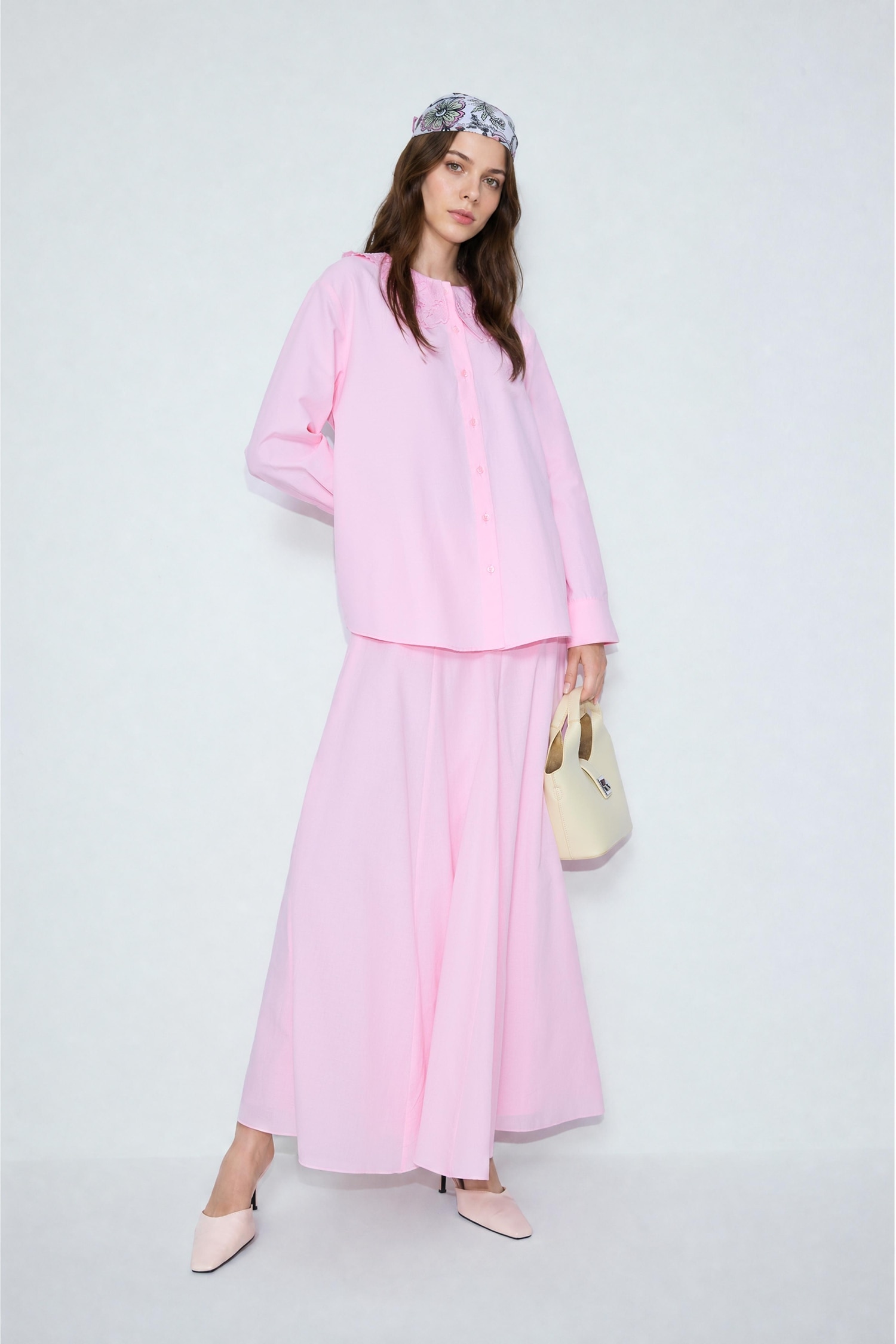 DeFacto Regular Fit Uzun Kollu Poplin Tunik görsel 2