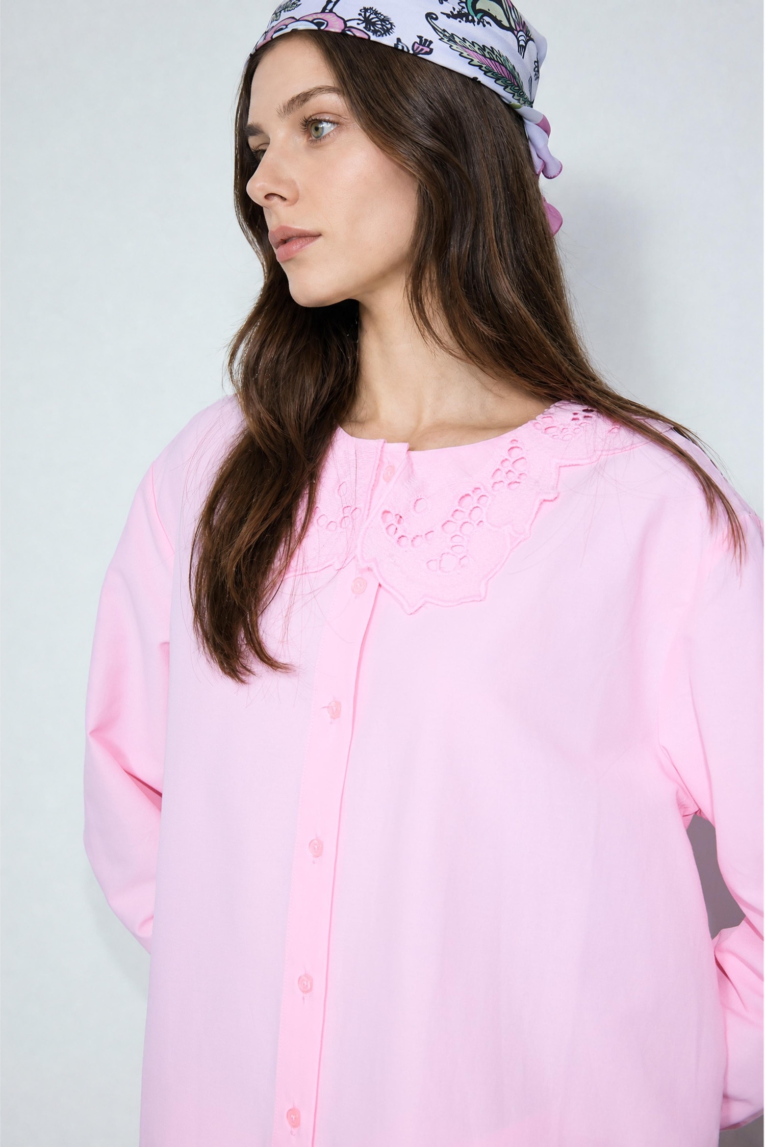 DeFacto Regular Fit Uzun Kollu Poplin Tunik görsel 3