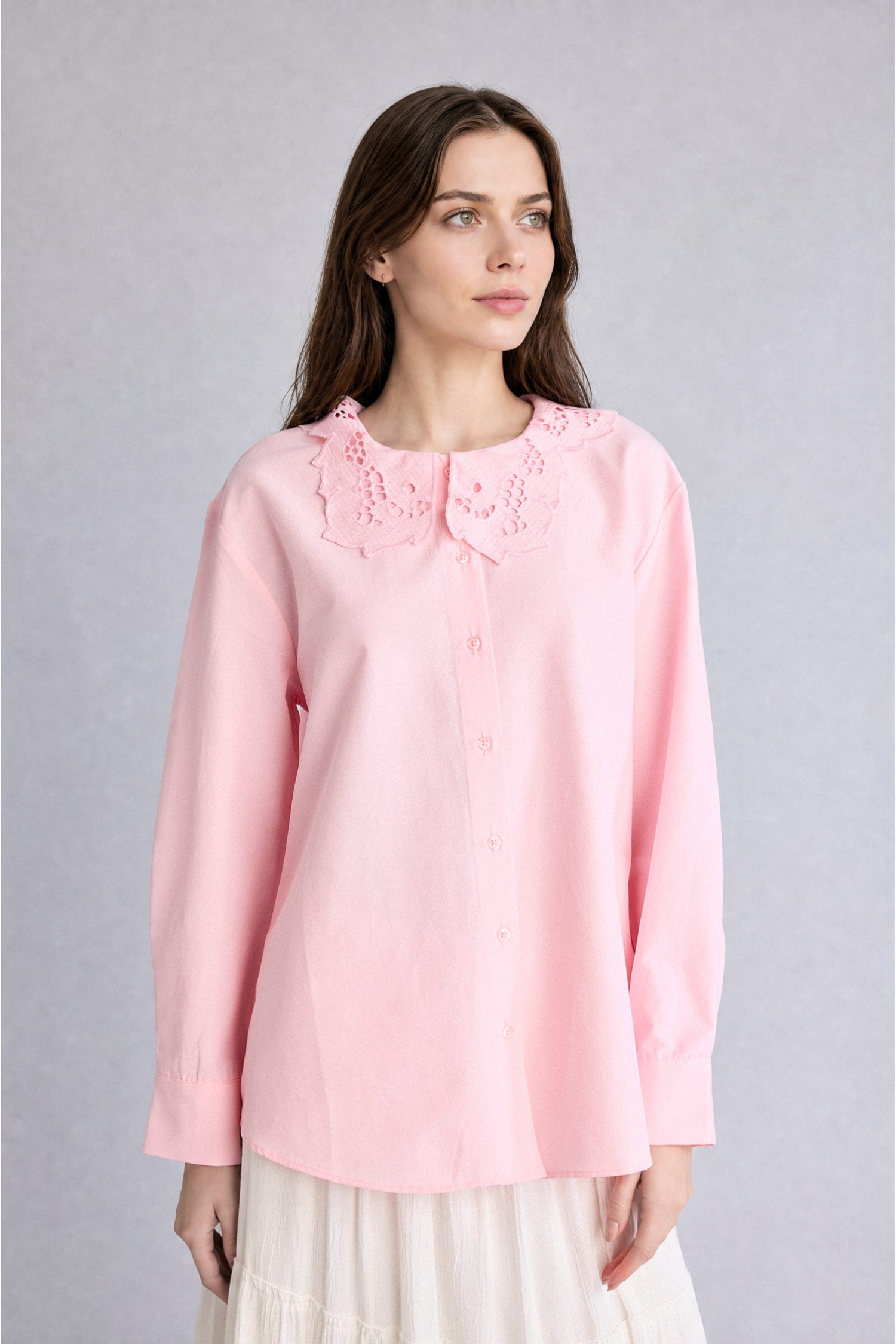DeFacto Regular Fit Uzun Kollu Poplin Tunik görsel 6