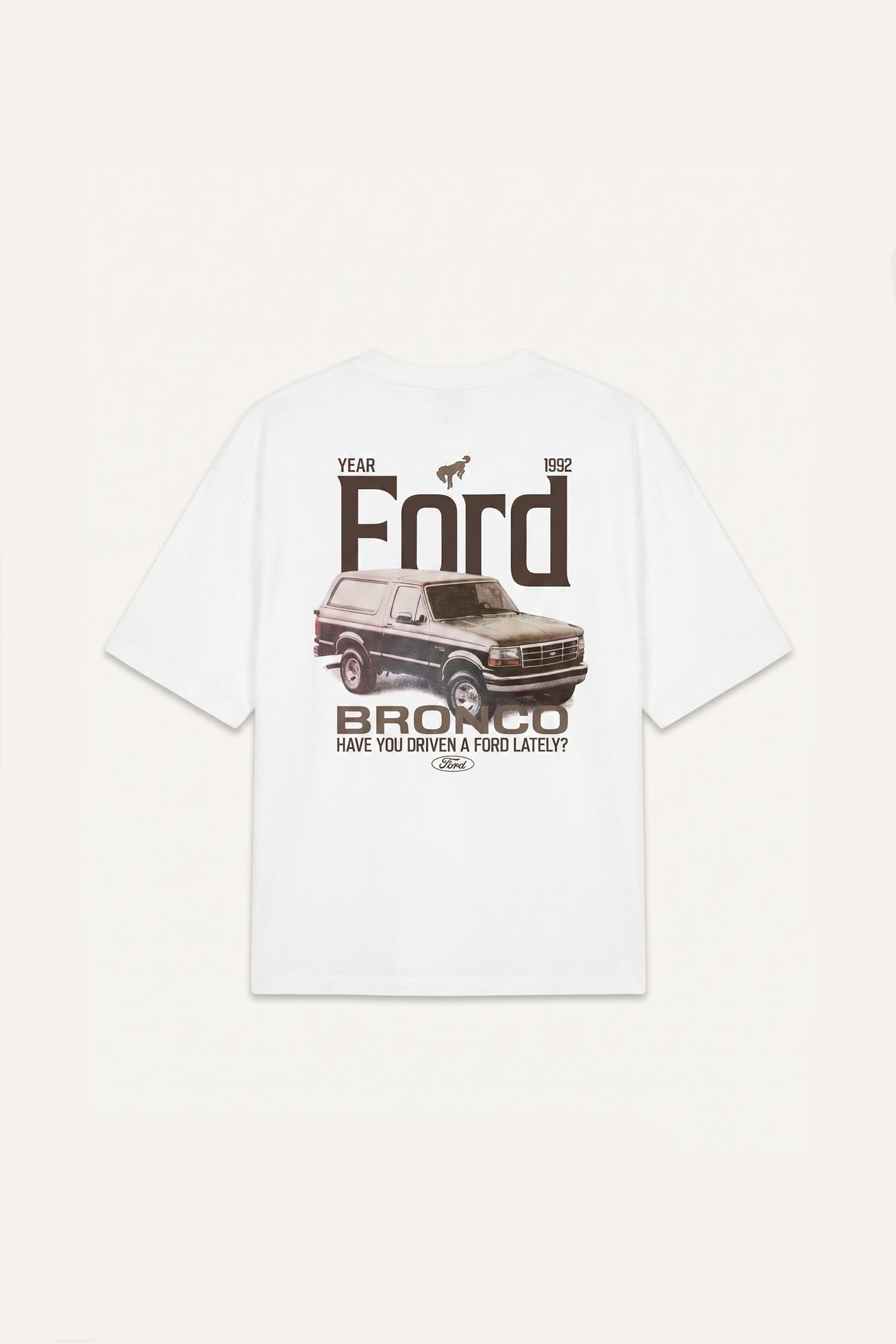 DeFacto %100 Pamuk Ford Motor Company Lisanslı Boxy Fit Baskılı Tişört görsel 7