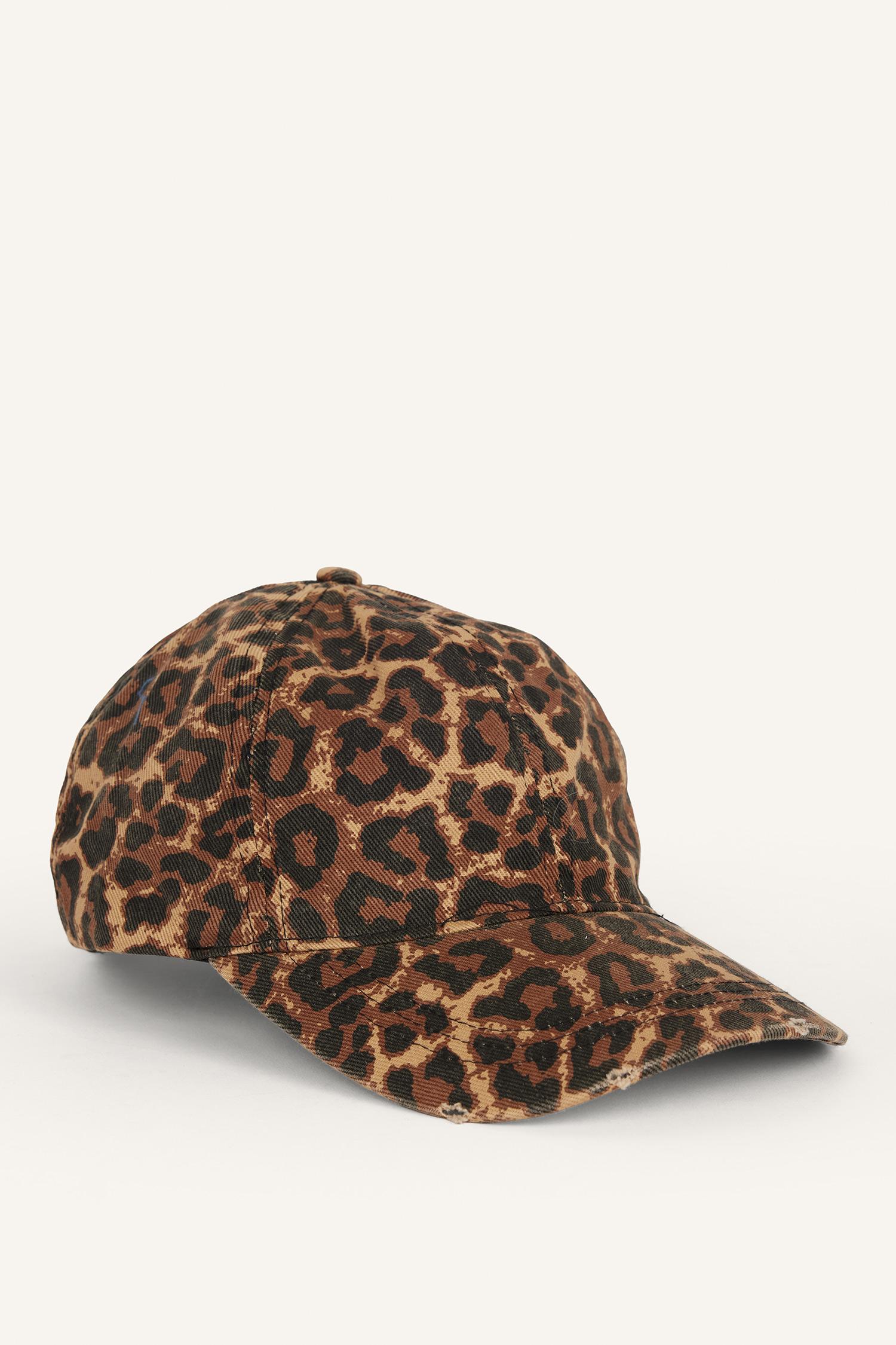 DeFacto Pamuklu Leopar Desenli Şapka görsel 3