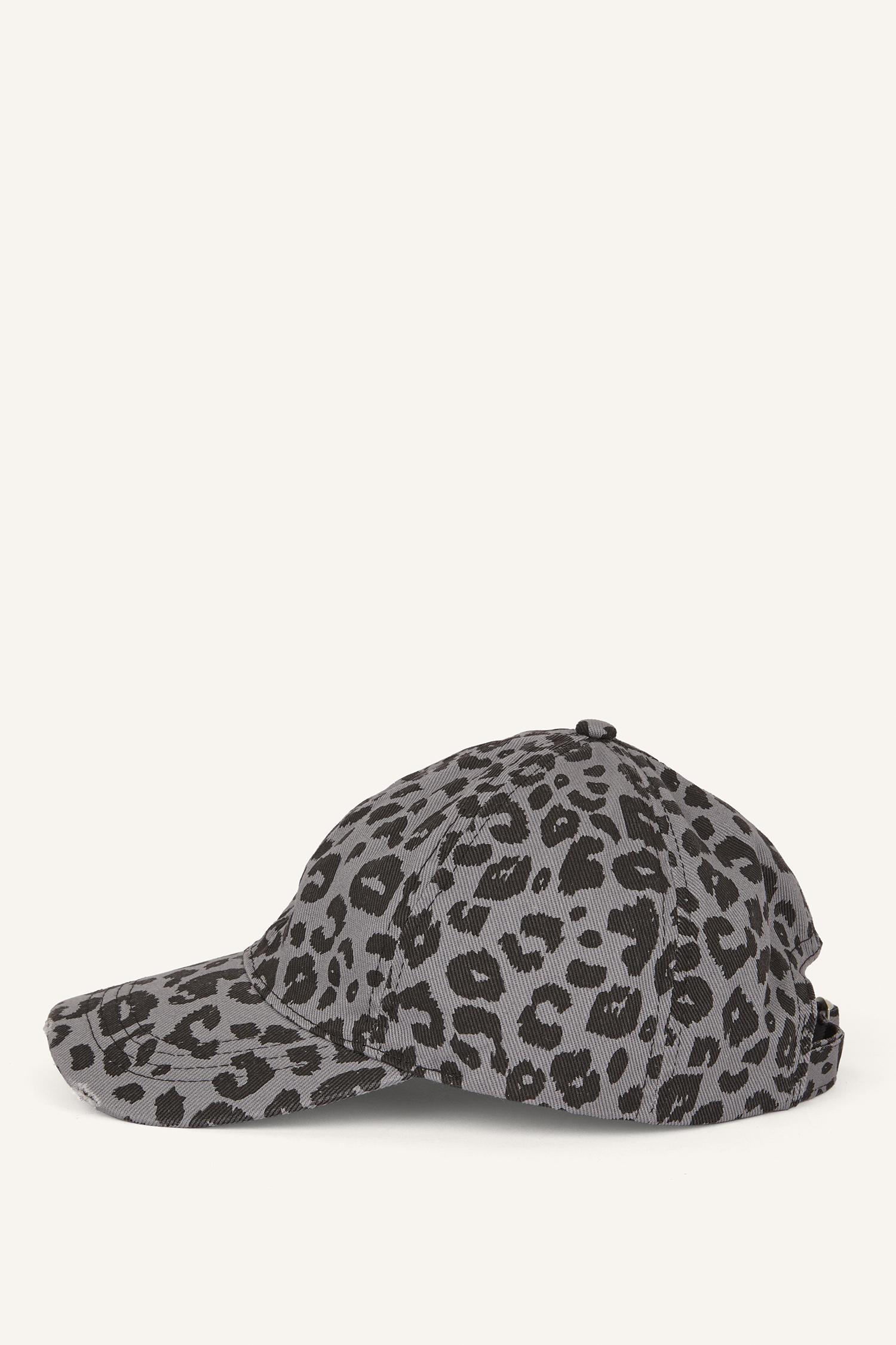 DeFacto Pamuklu Leopar Desenli Şapka görsel 4