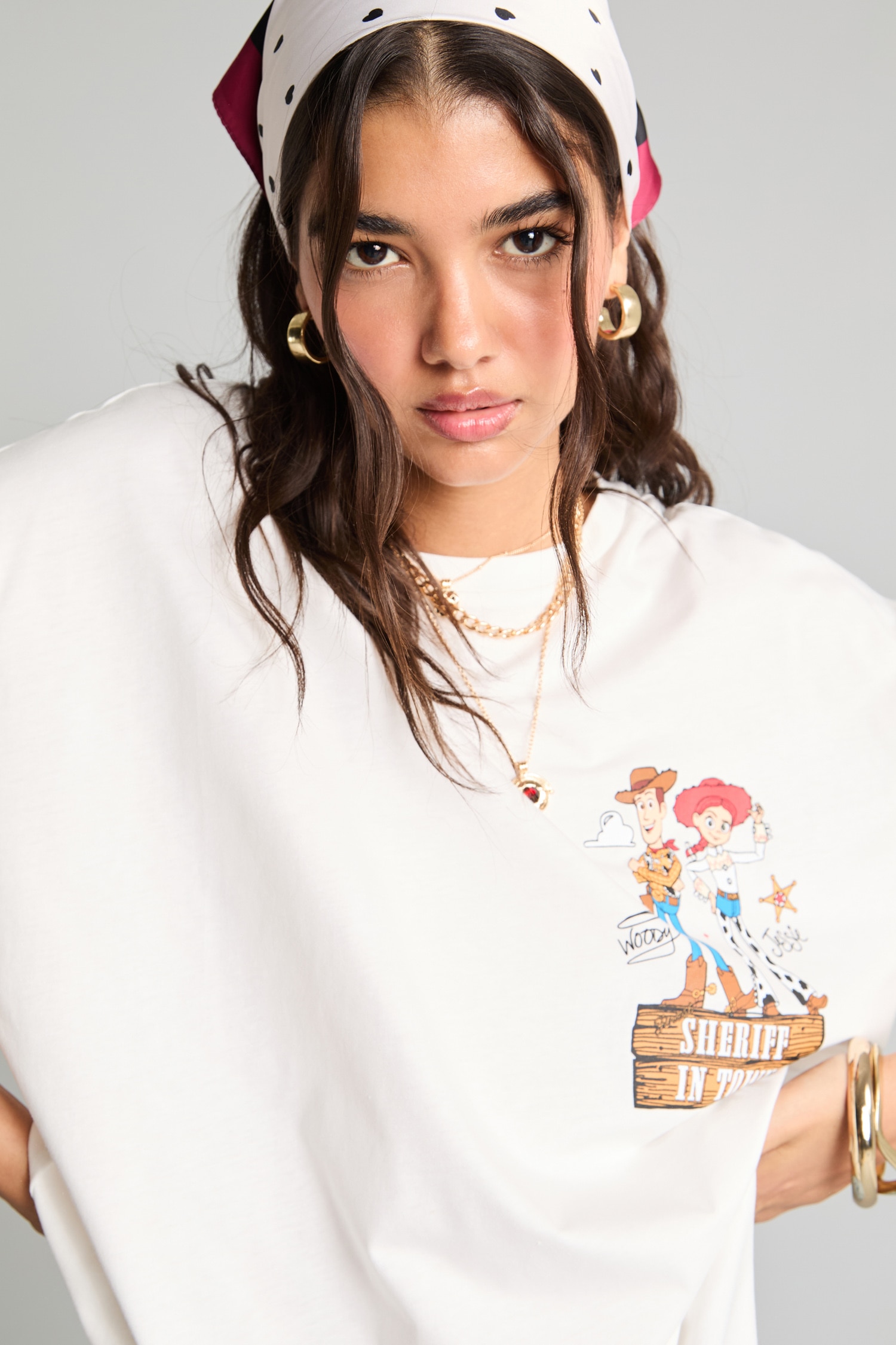 DeFacto %100 Pamuk Toy Story Lisanslı Oversize Ribana Sırt Baskılı Tişört görsel 5