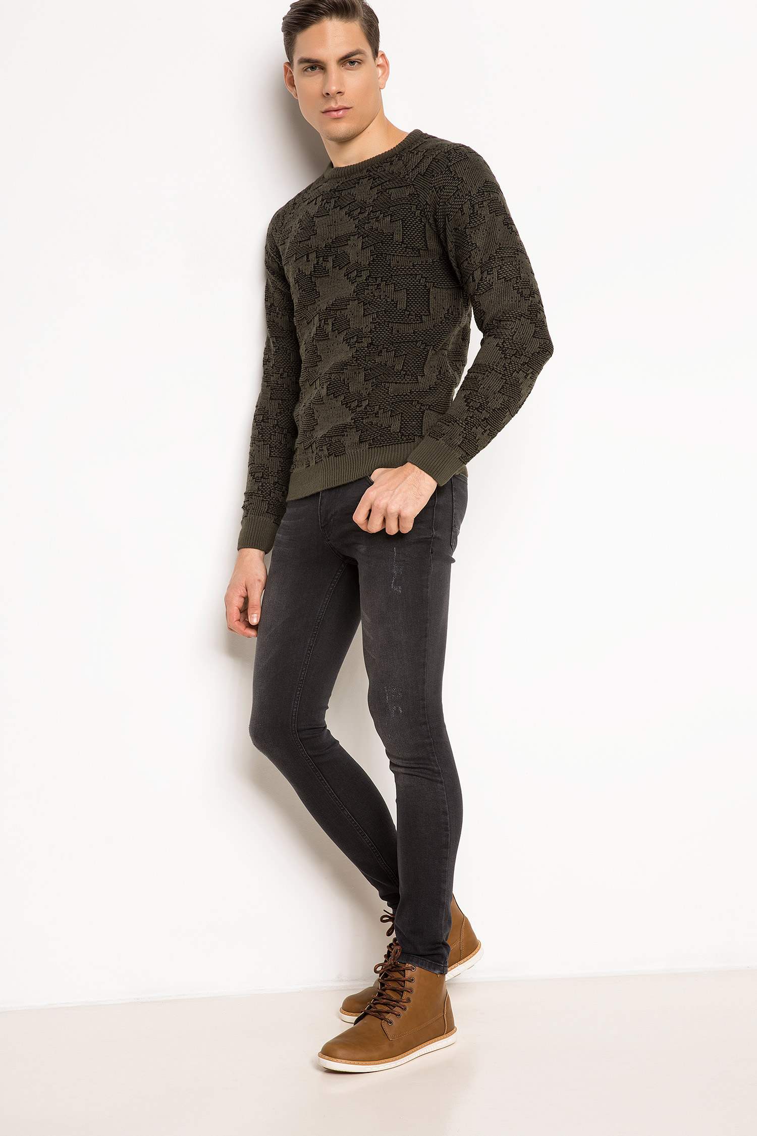 Defacto Slim Fit Triko Kazak. 2