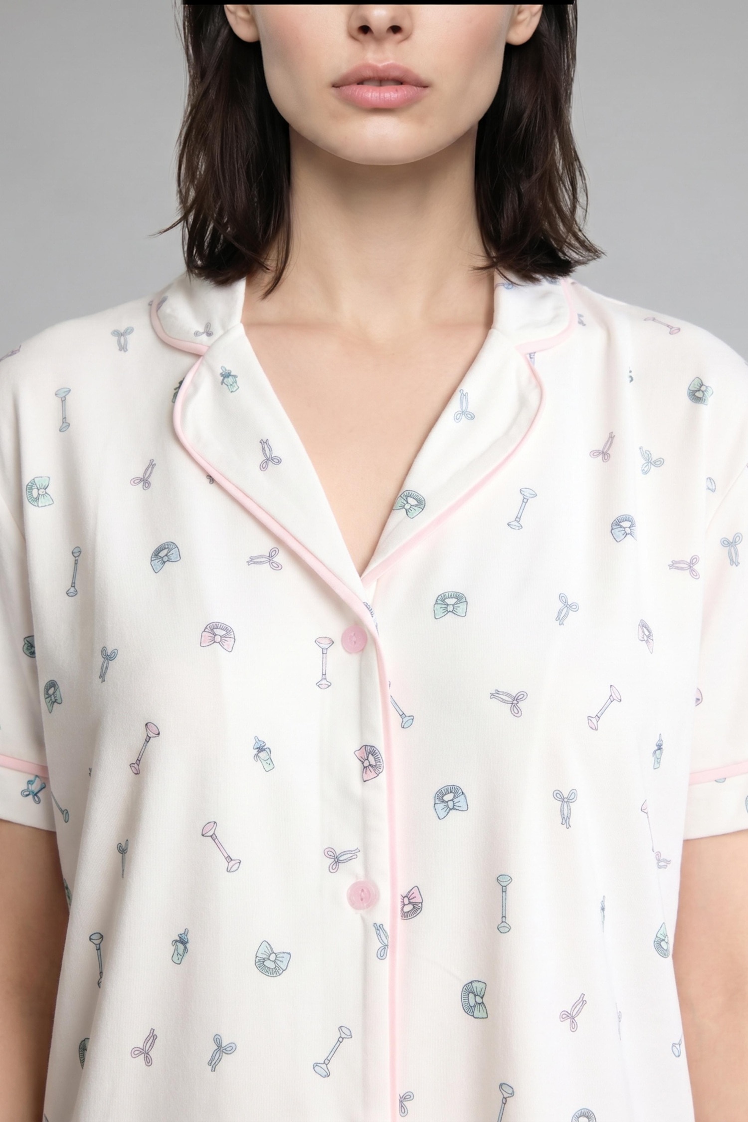 DeFacto Ultra Yumuşak Softshell Şort Tişört Pijama Takımı görsel 4