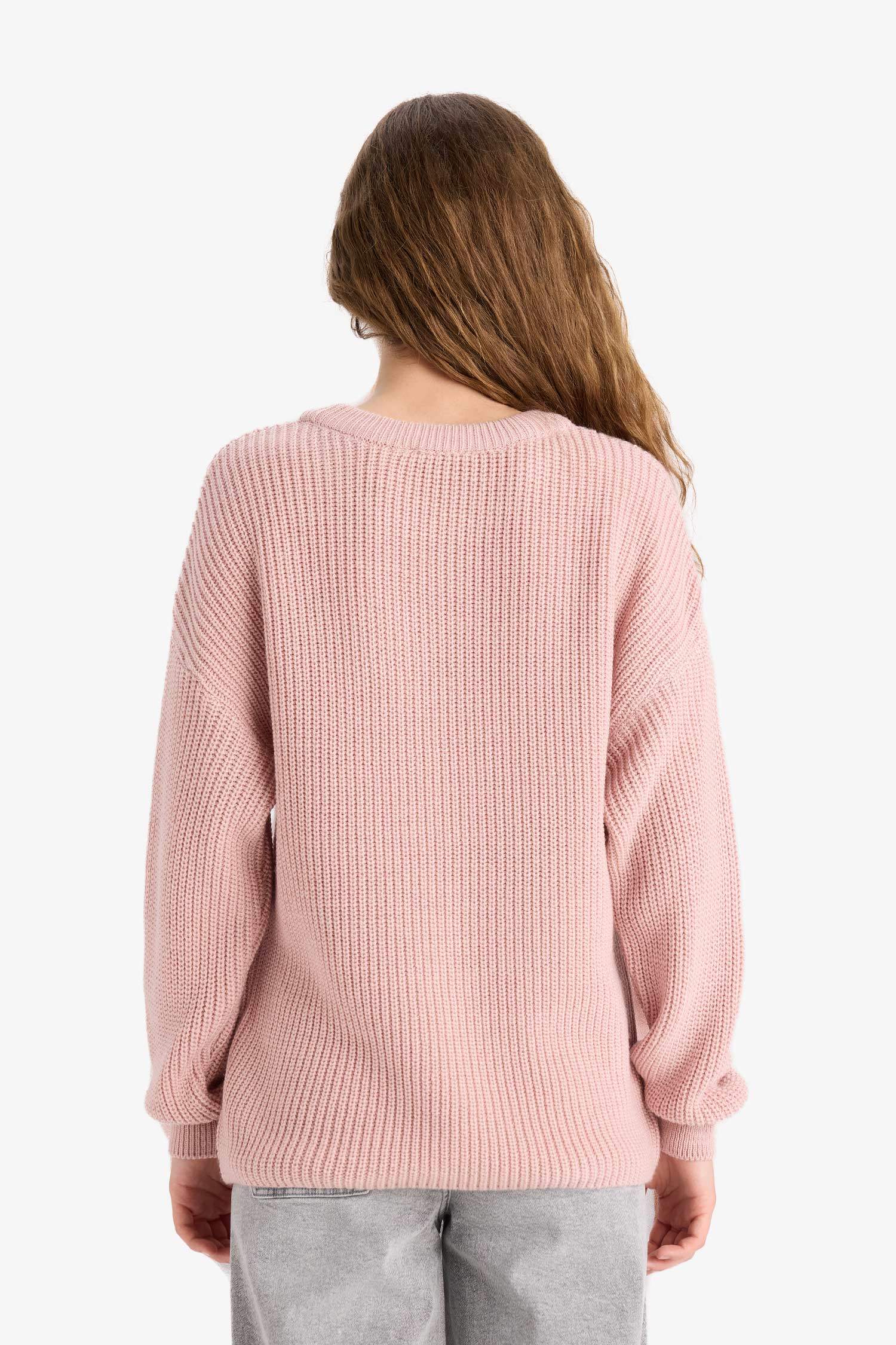 بلوز تريكو بيزك سادة قصة عادية بياخة مستديرة