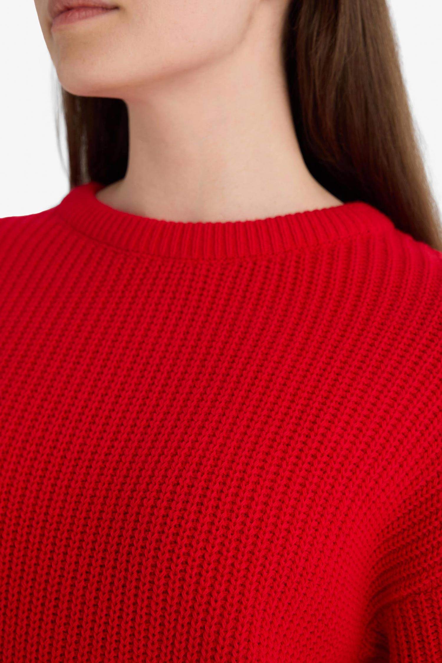 	Regular Fit Bisiklet Yaka Selanik Kumaş Basic Düz Triko Kazak