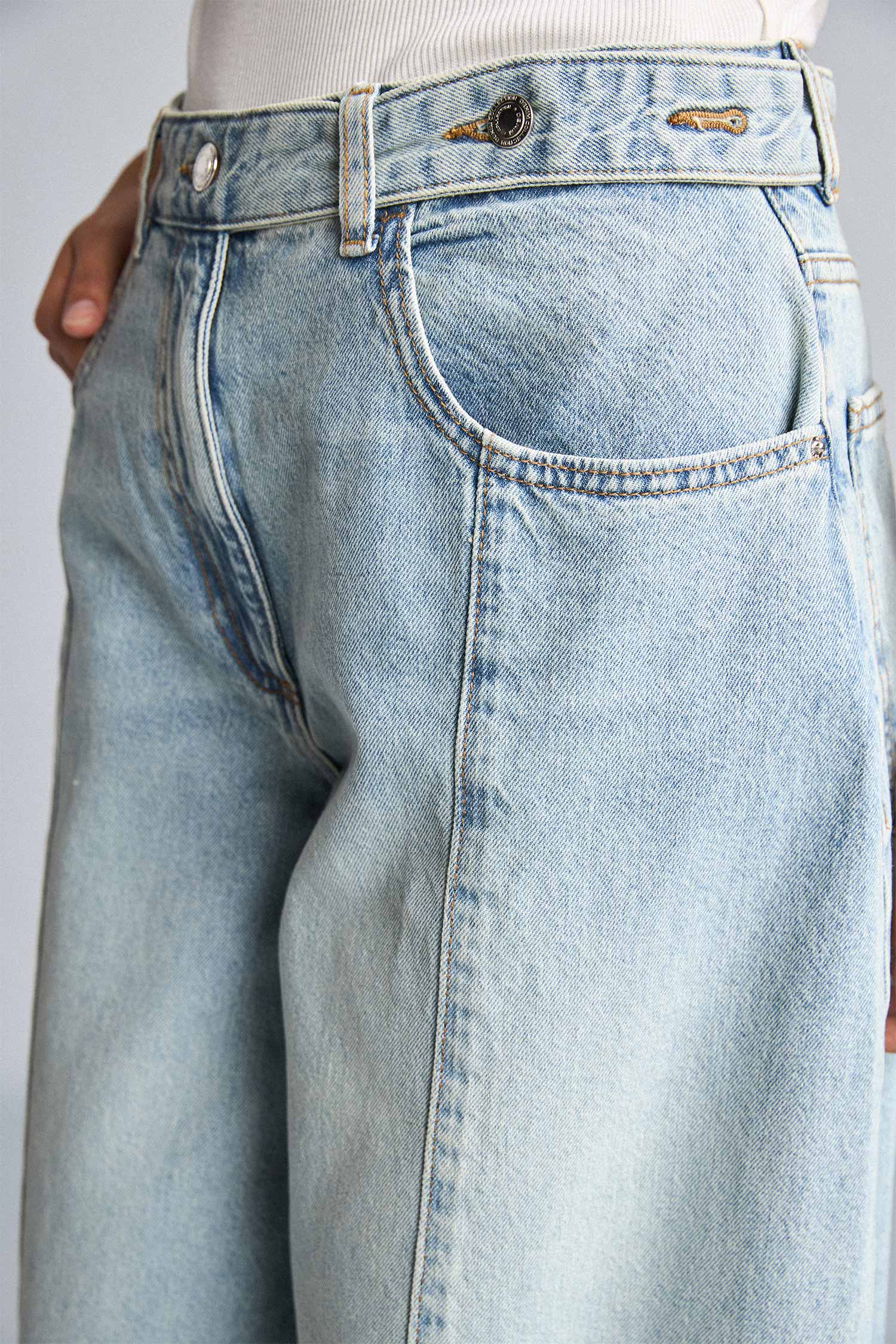 DeFacto %100 Pamuk Barrel Fit Jean Pantolon görsel 4