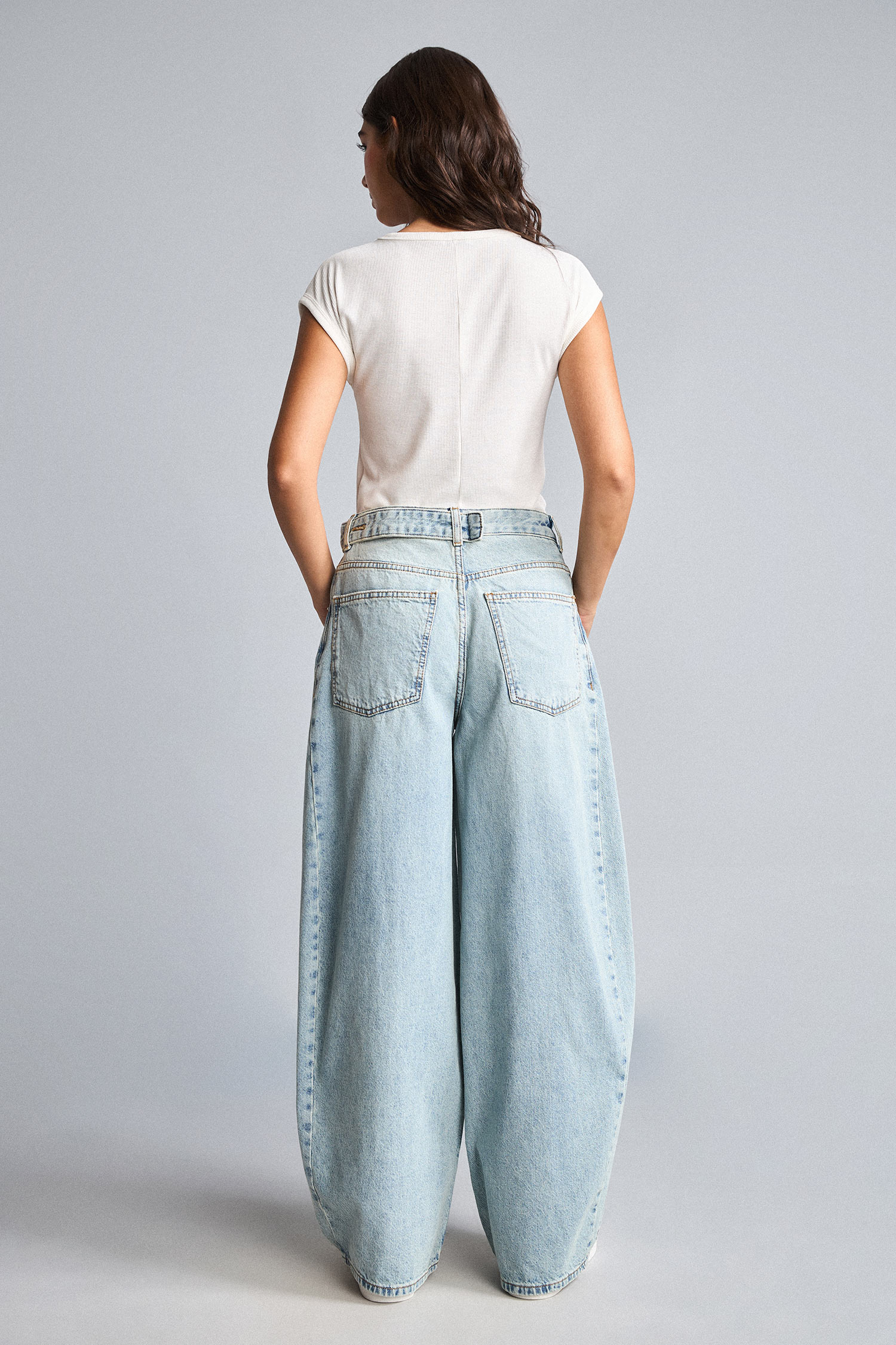 DeFacto %100 Pamuk Barrel Fit Jean Pantolon görsel 5