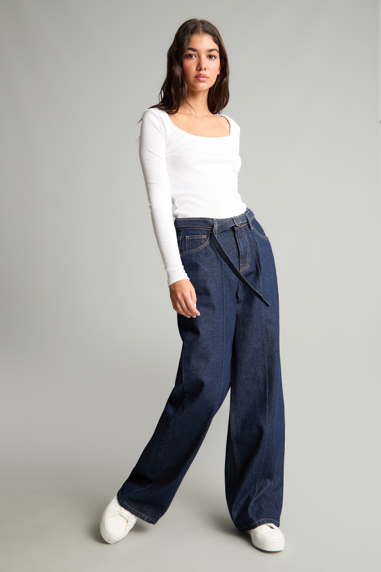 DeFacto Yüksek Bel Wide Leg Jean Pantolon görsel 3