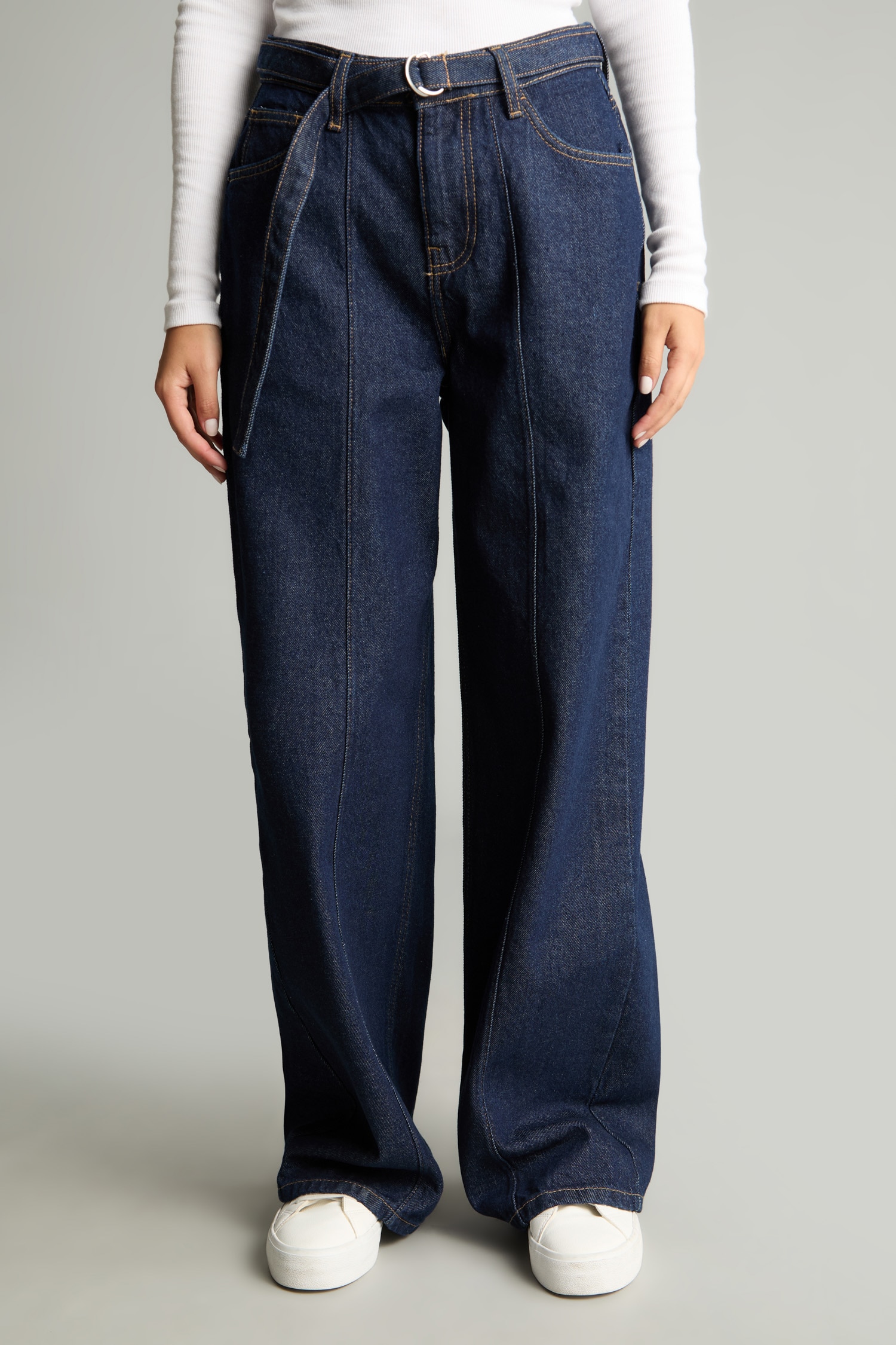 DeFacto Yüksek Bel Wide Leg Jean Pantolon görsel 5