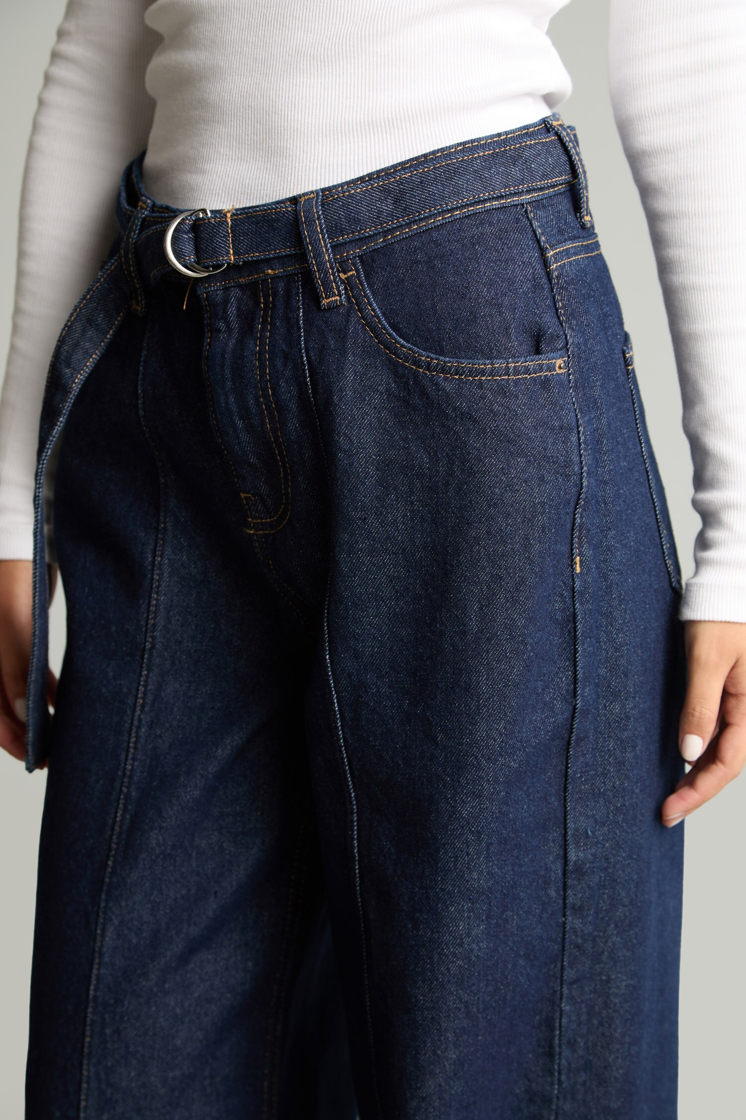 DeFacto Yüksek Bel Wide Leg Jean Pantolon görsel 6